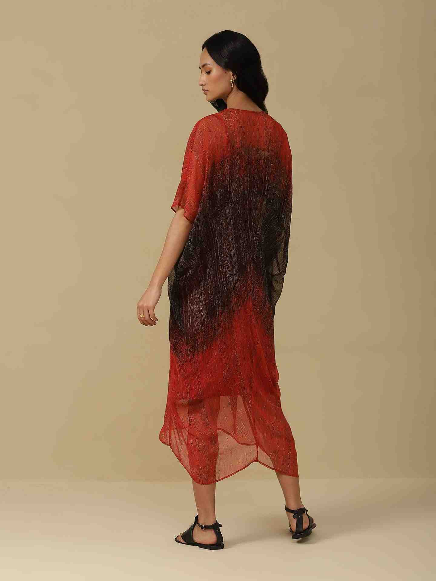 Red Muji Kaftan Dress