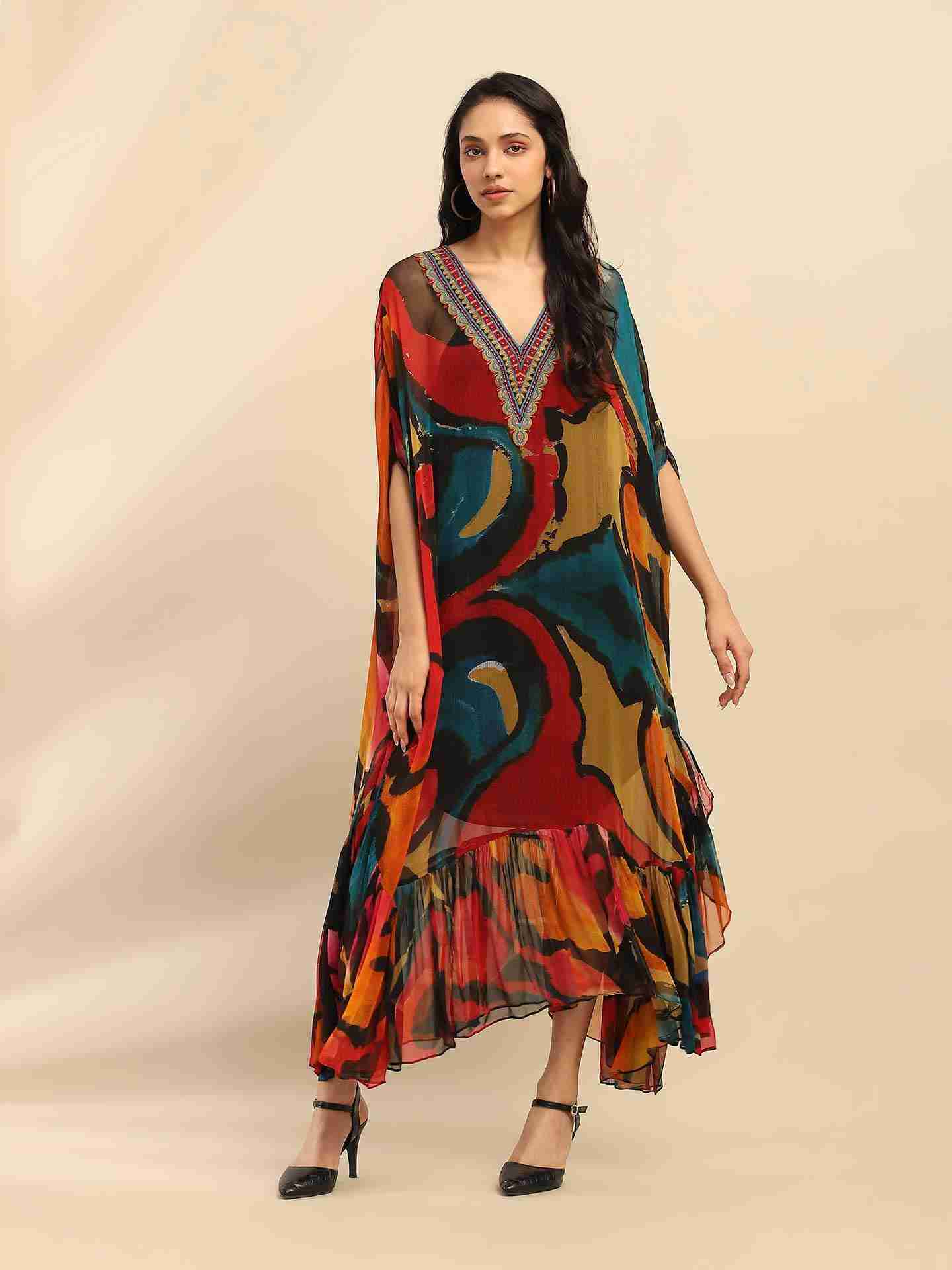 Multi Laurelle Kaftan