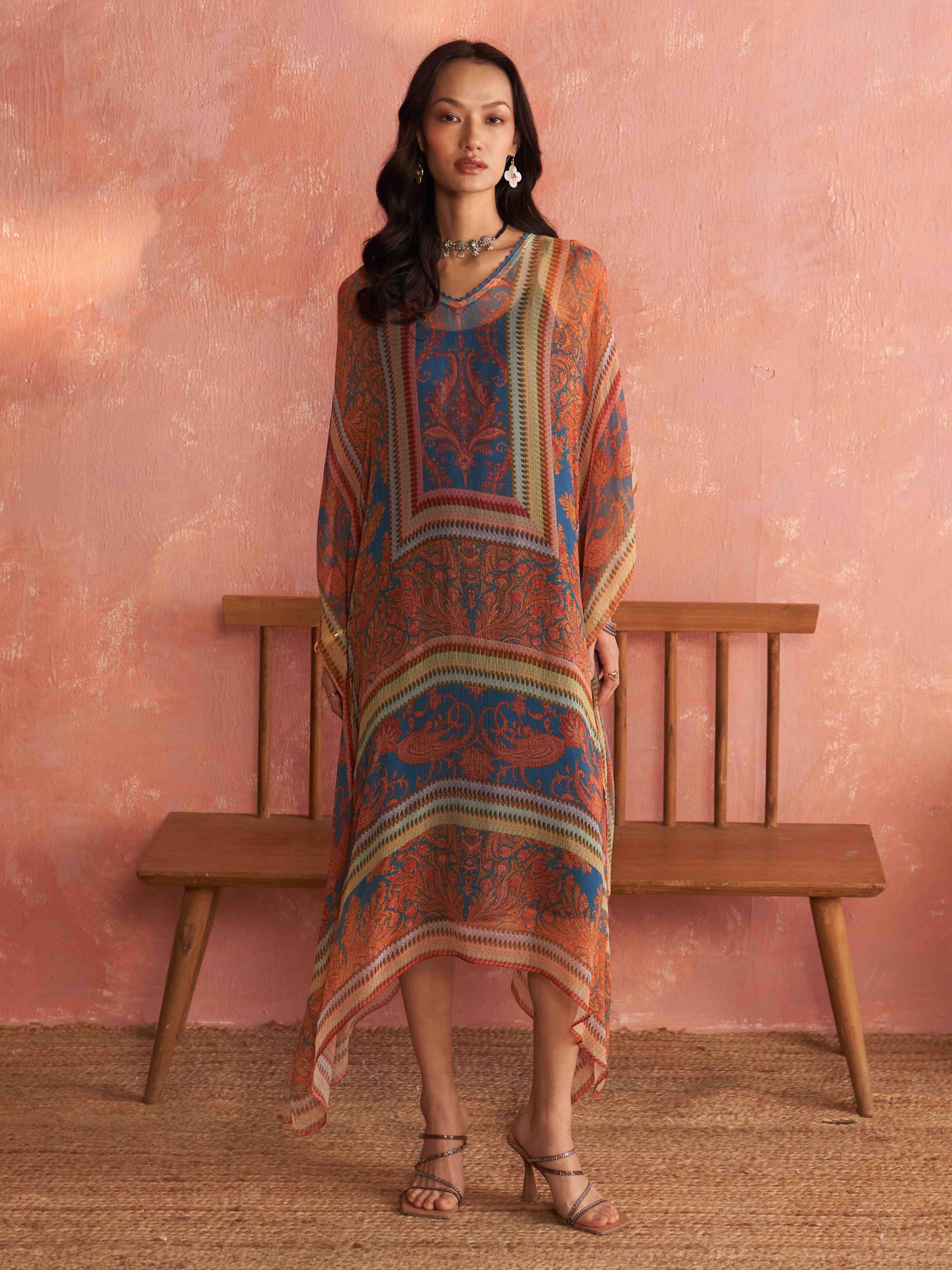 Blue Zubeda Kaftan