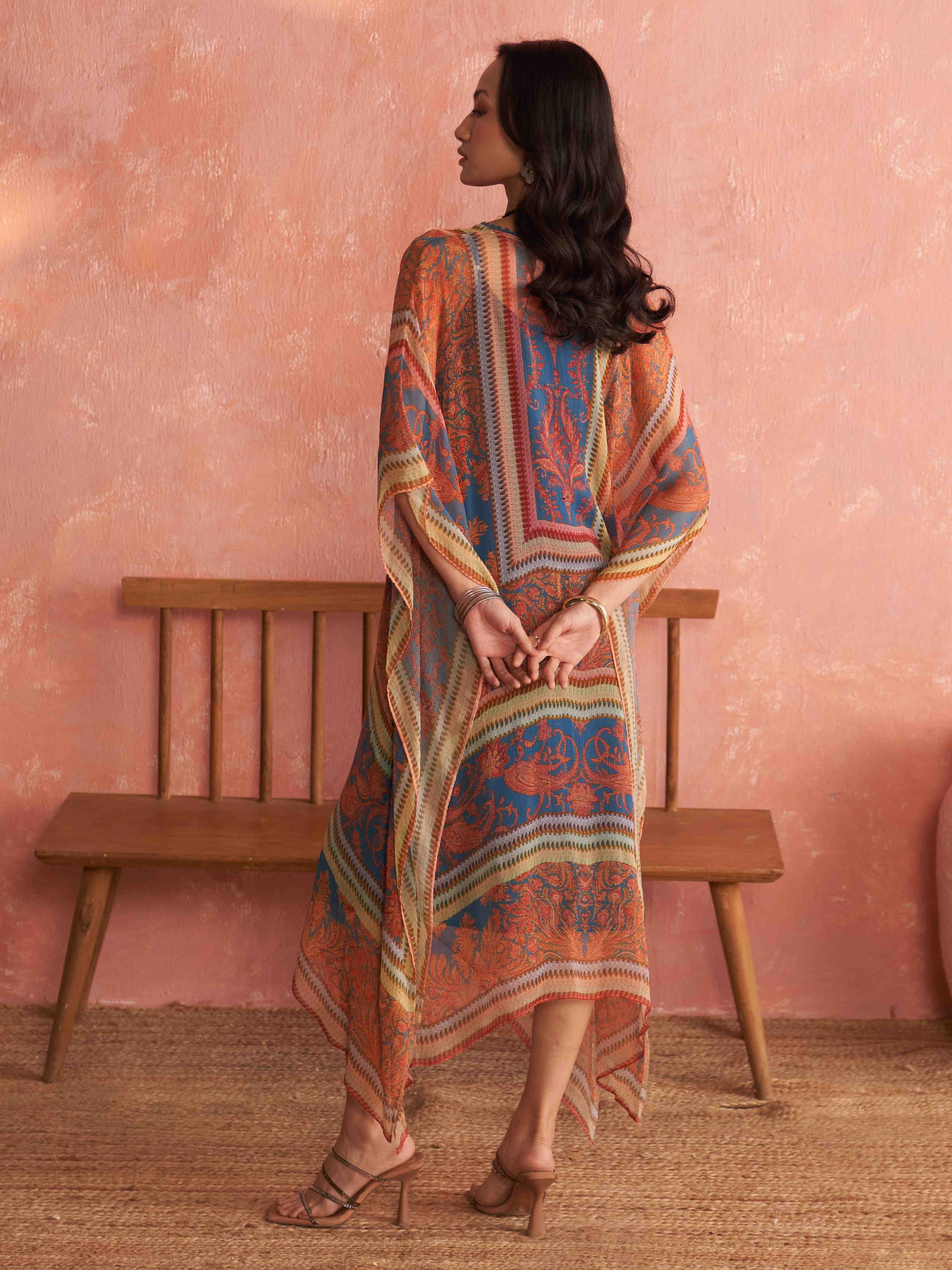 Blue Zubeda Kaftan