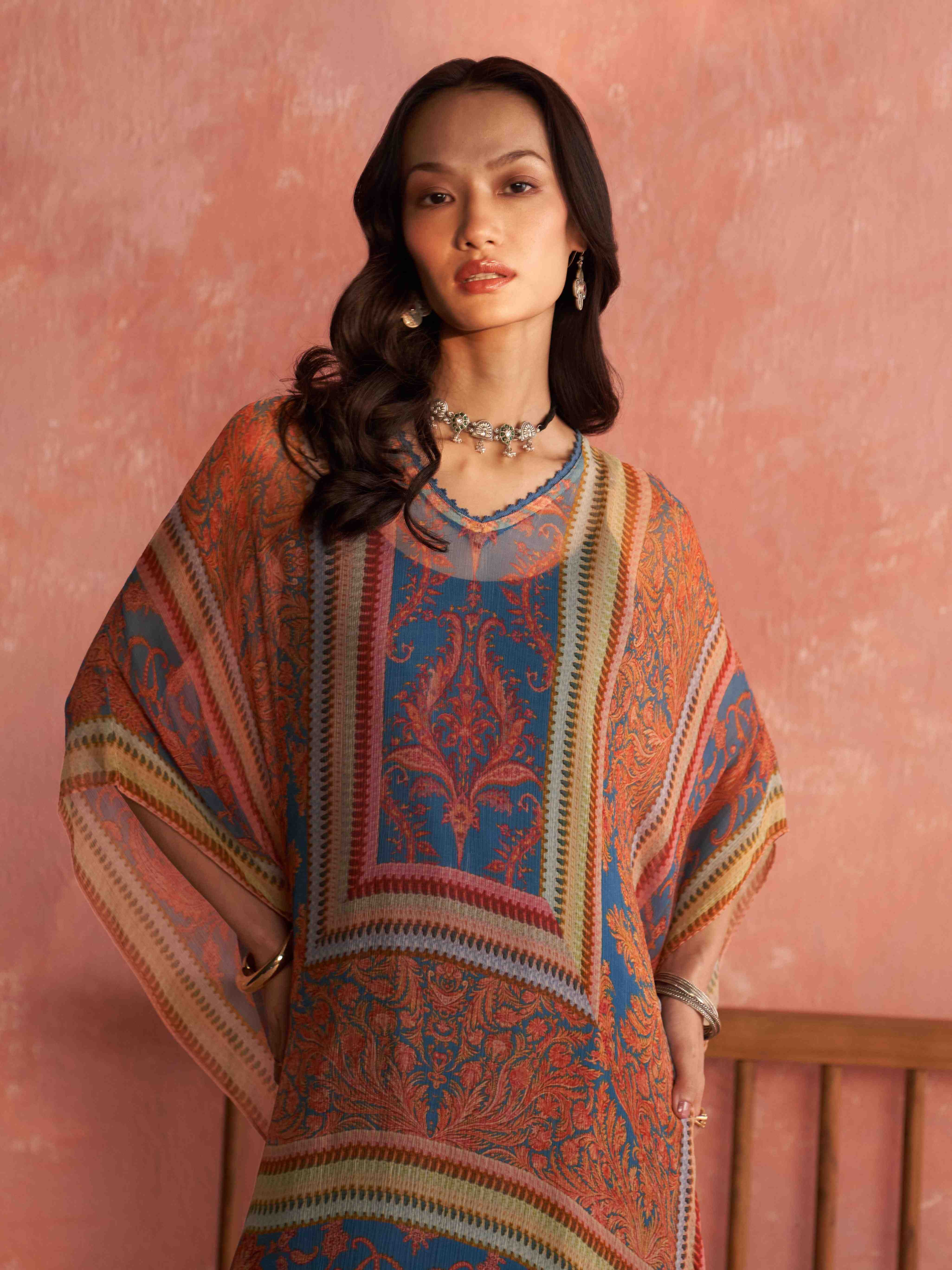 Blue Zubeda Kaftan