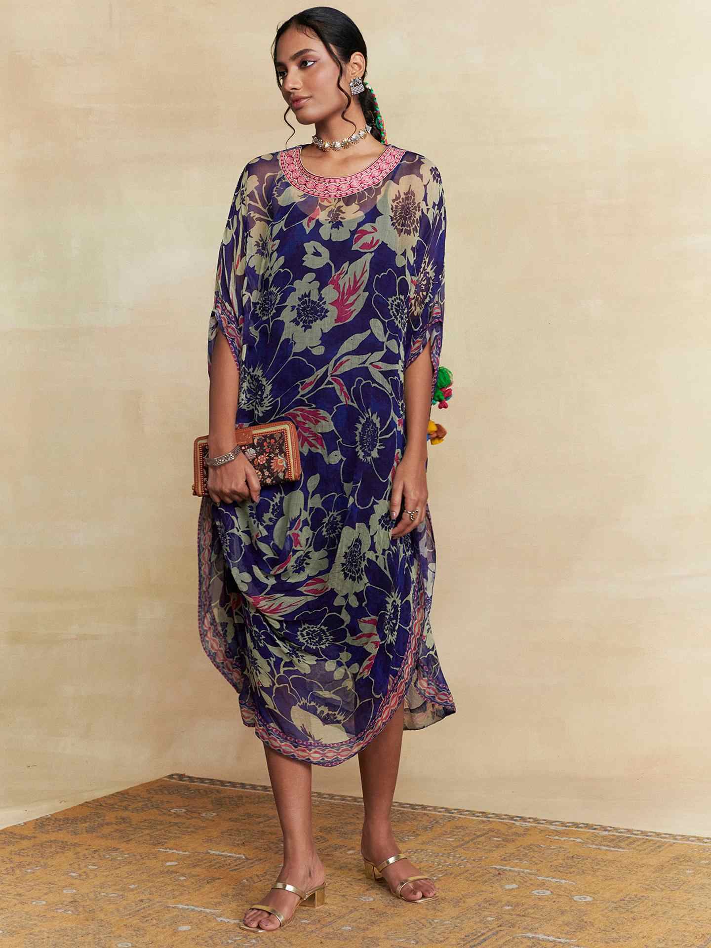 Blue Wild Lupine Kaftan
