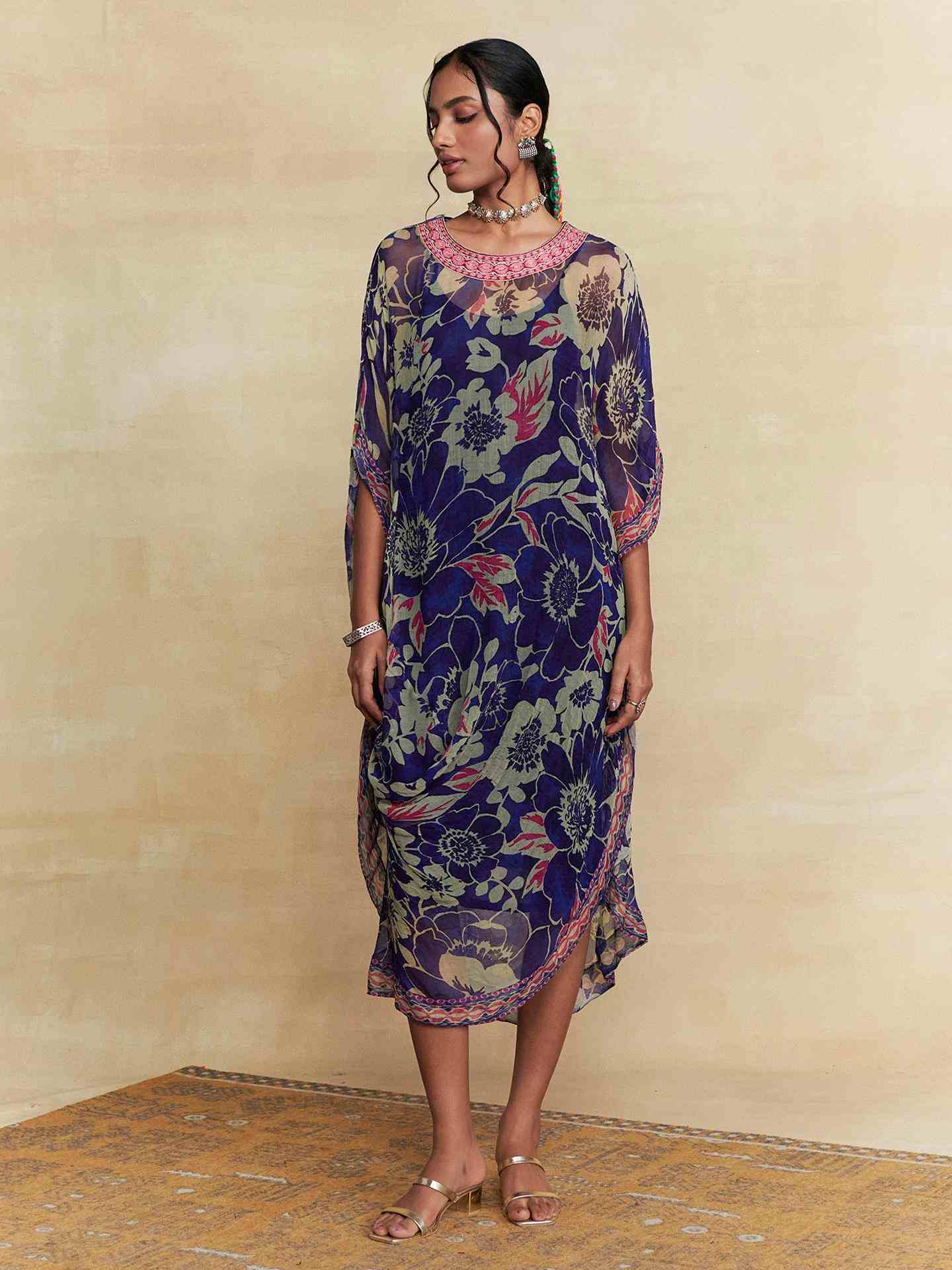 Blue Wild Lupine Kaftan