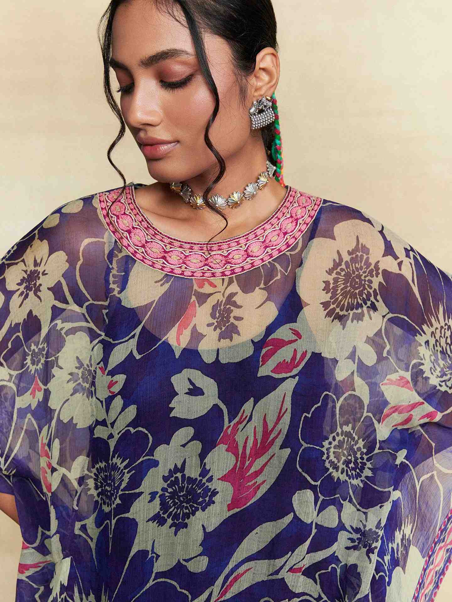 Blue Wild Lupine Kaftan