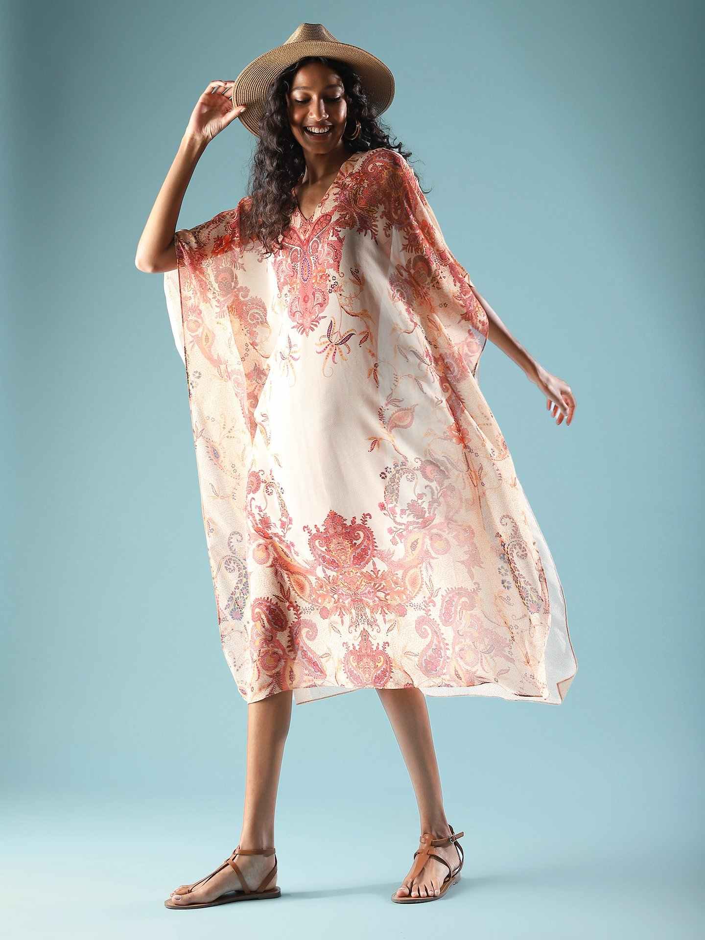 Ecru Amelia Kaftan Dress