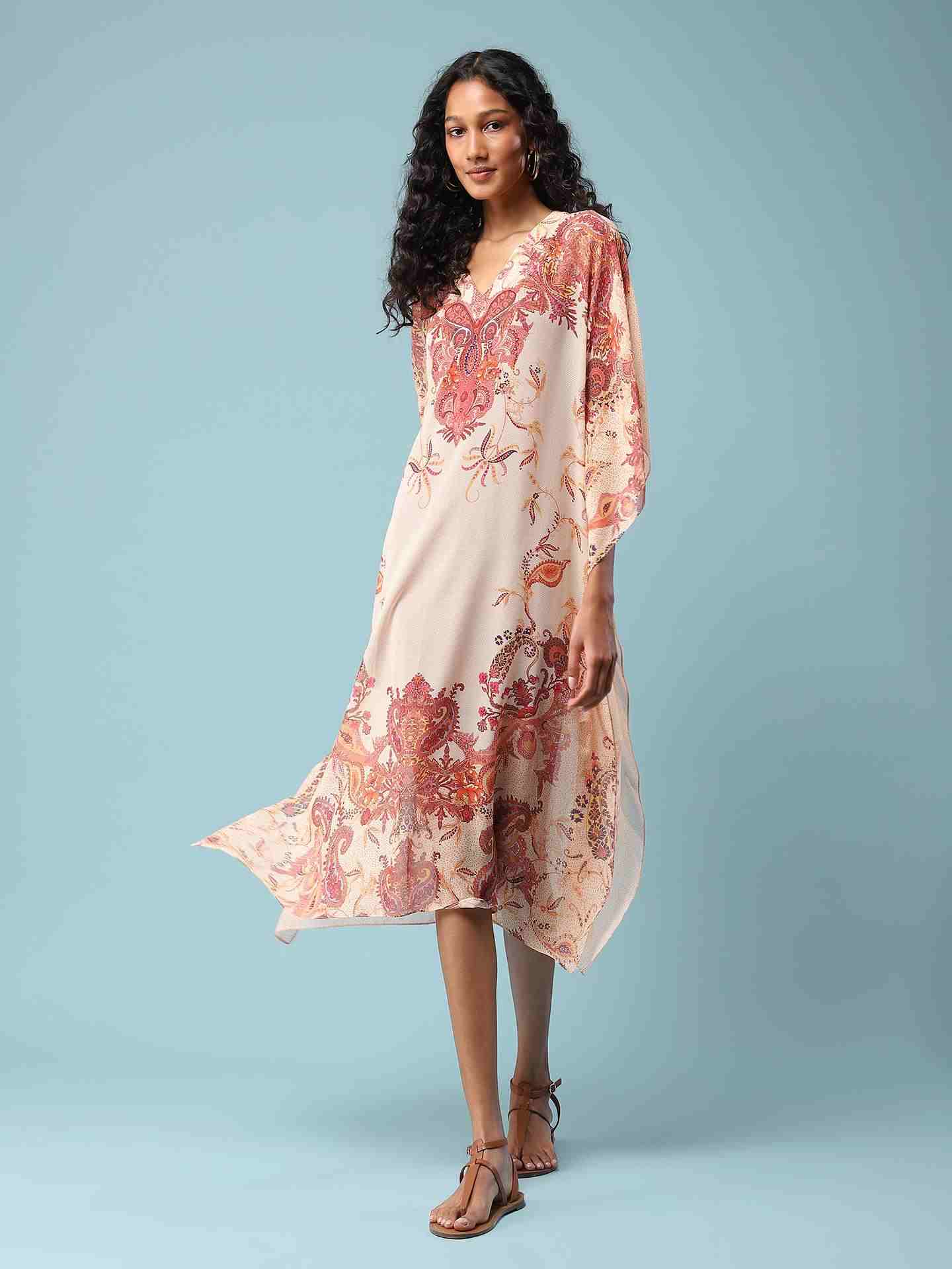 Ecru Amelia Kaftan Dress