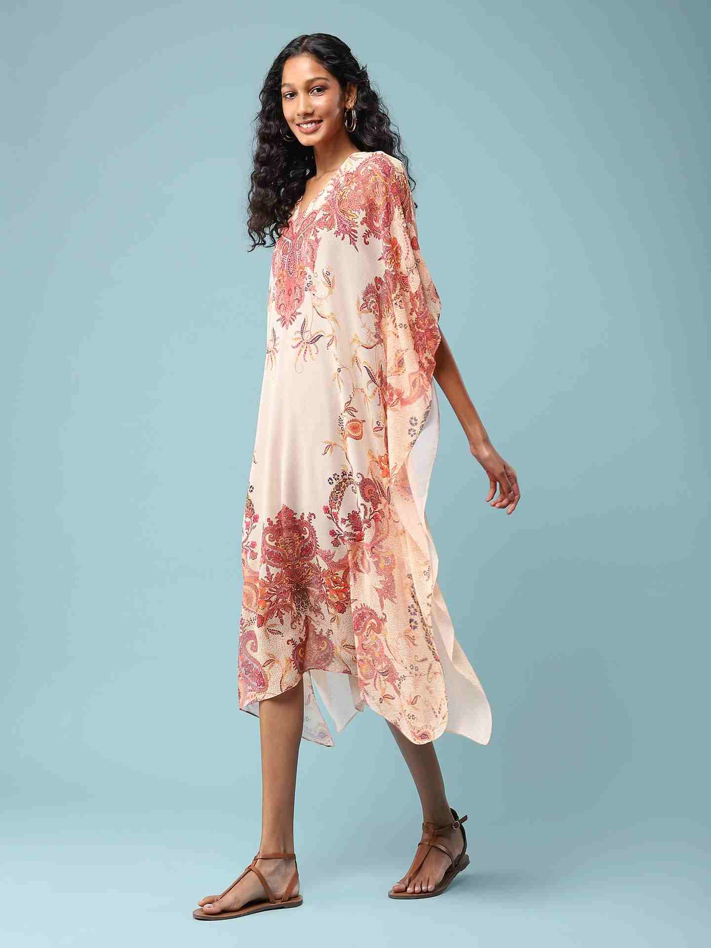 Ecru Amelia Kaftan Dress