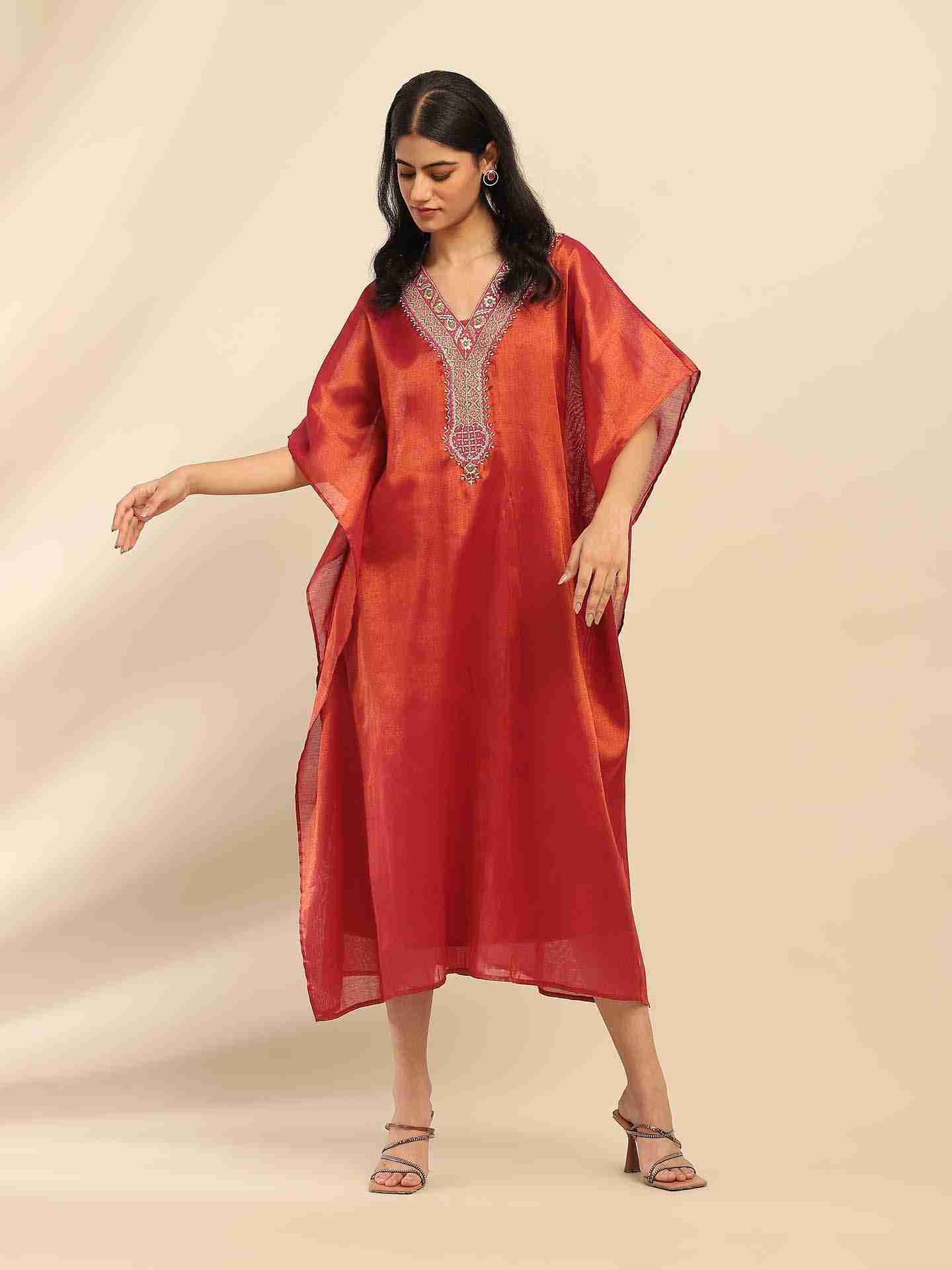 Pink Sitara Kaftan