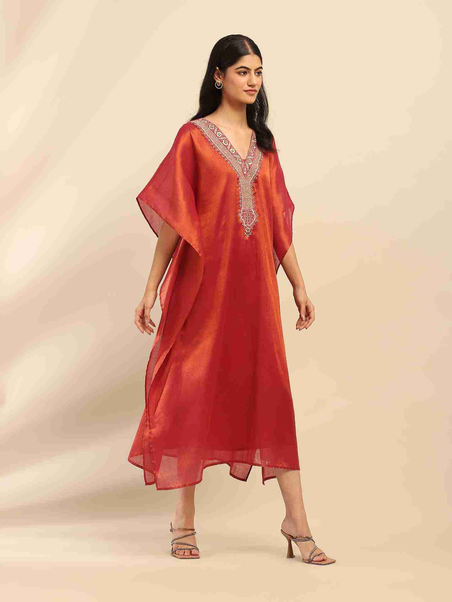 Pink Sitara Kaftan