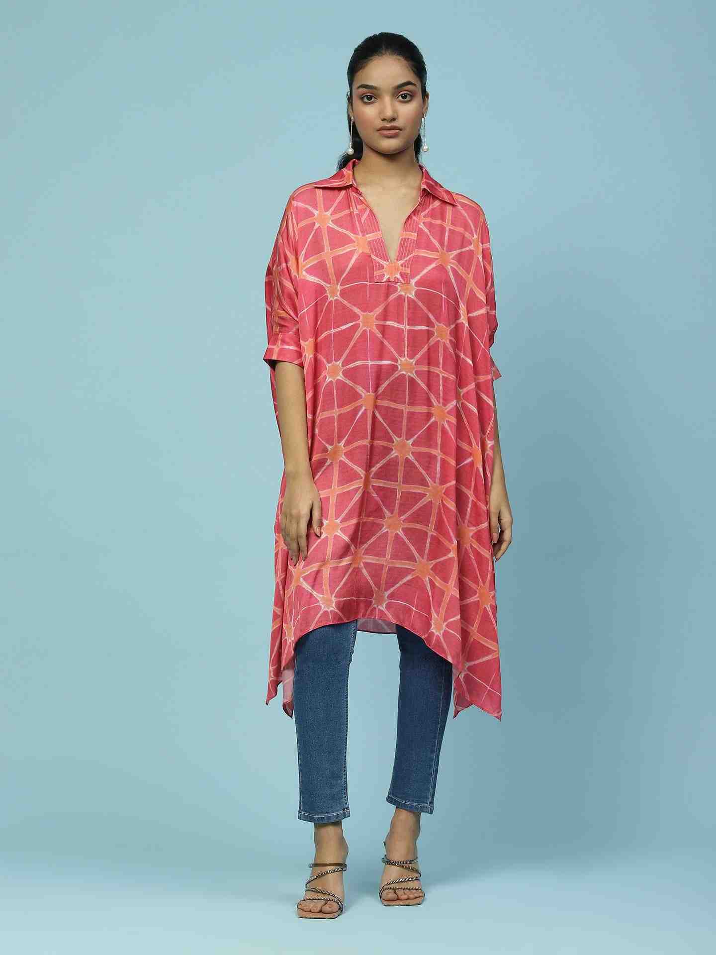 Pink Ananta Kaftan Top