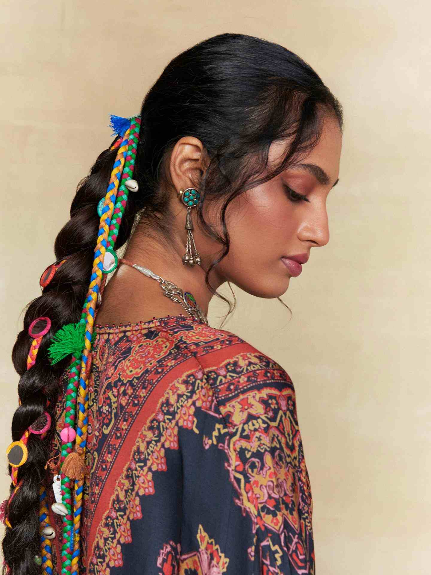Black Caspian Carpet Kaftan