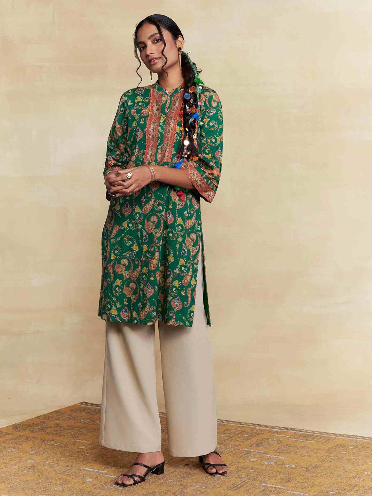 Green Dandelion Kurta