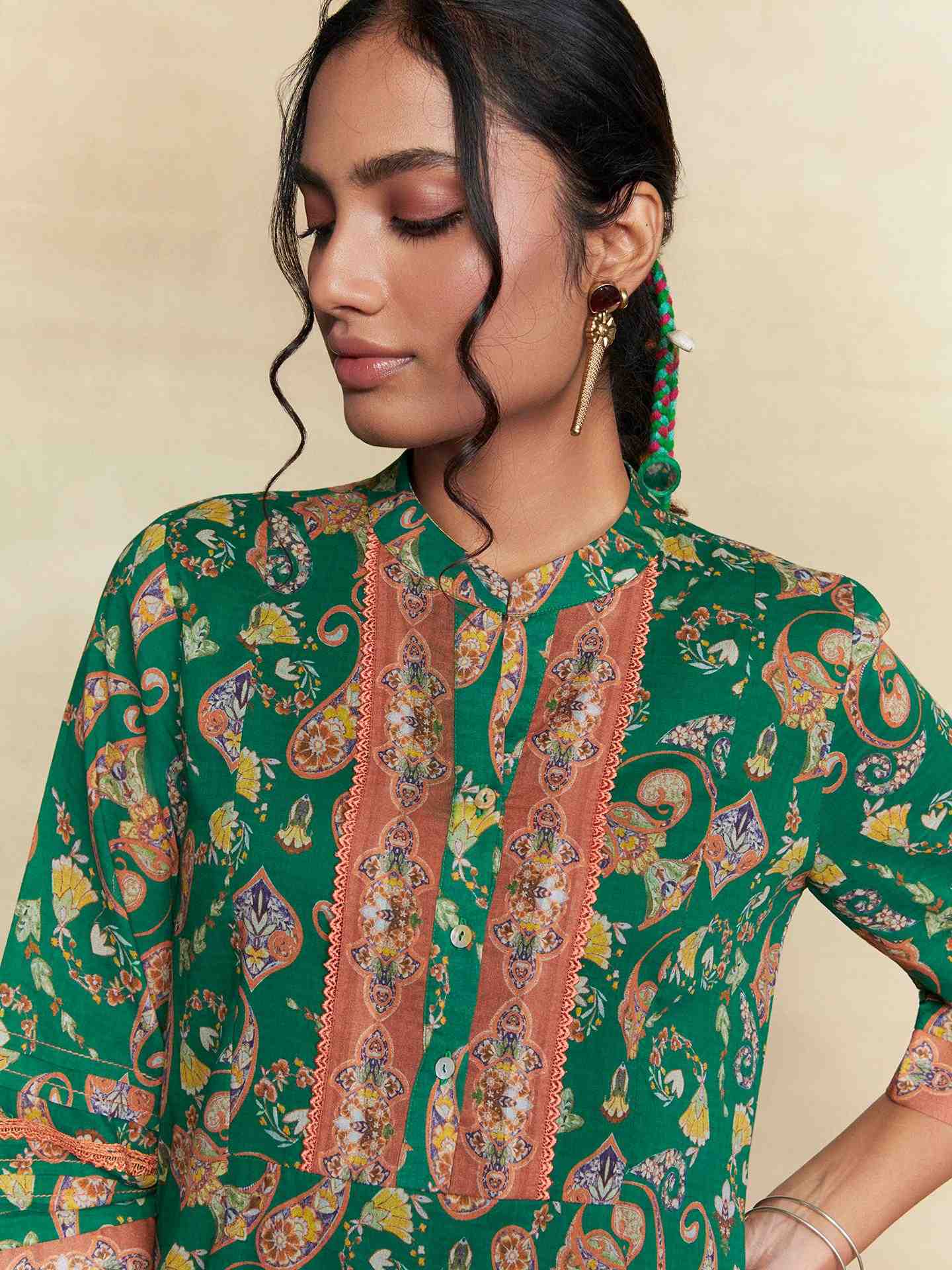 Green Dandelion Kurta