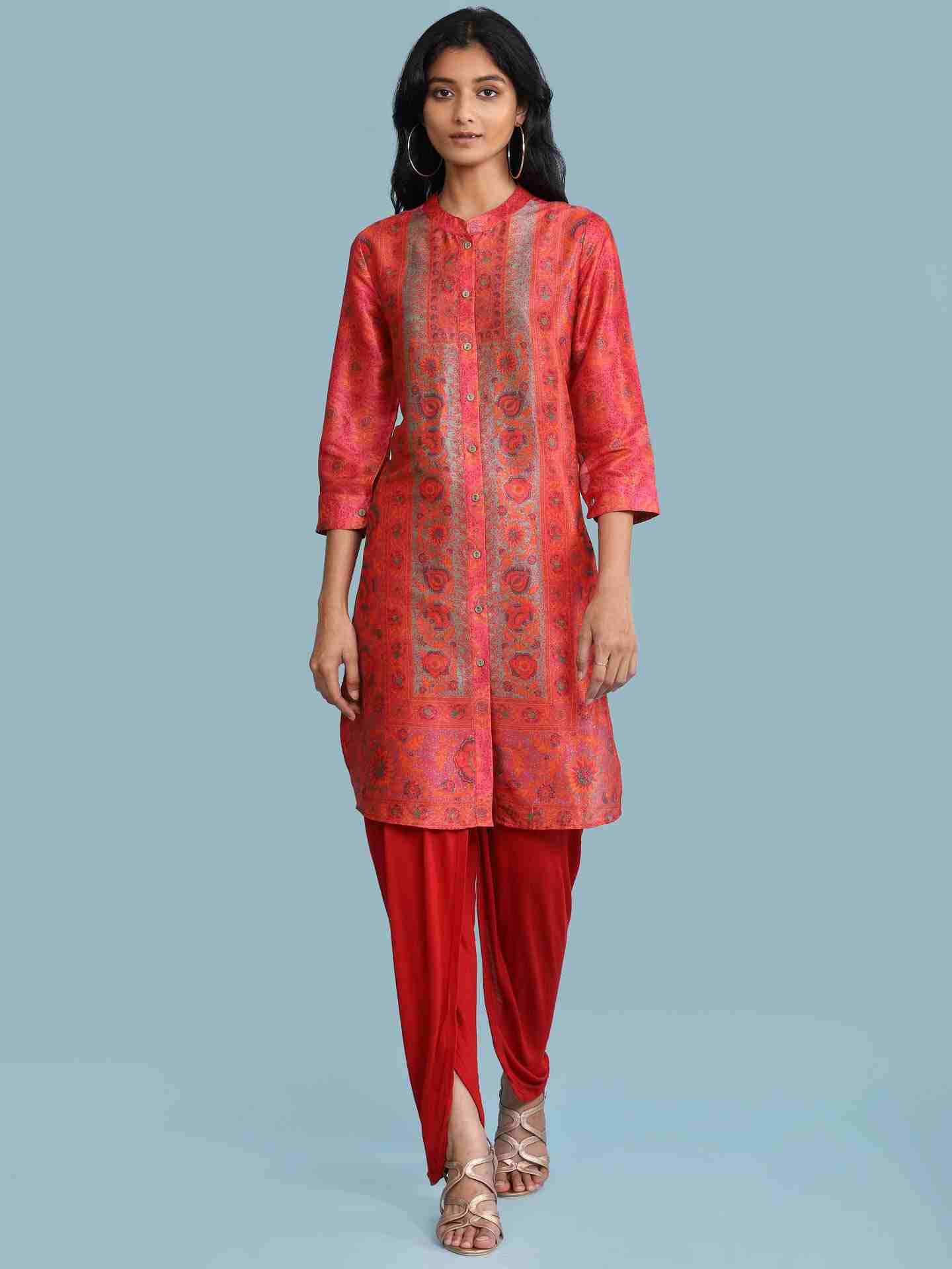 Red Geetika Kurta