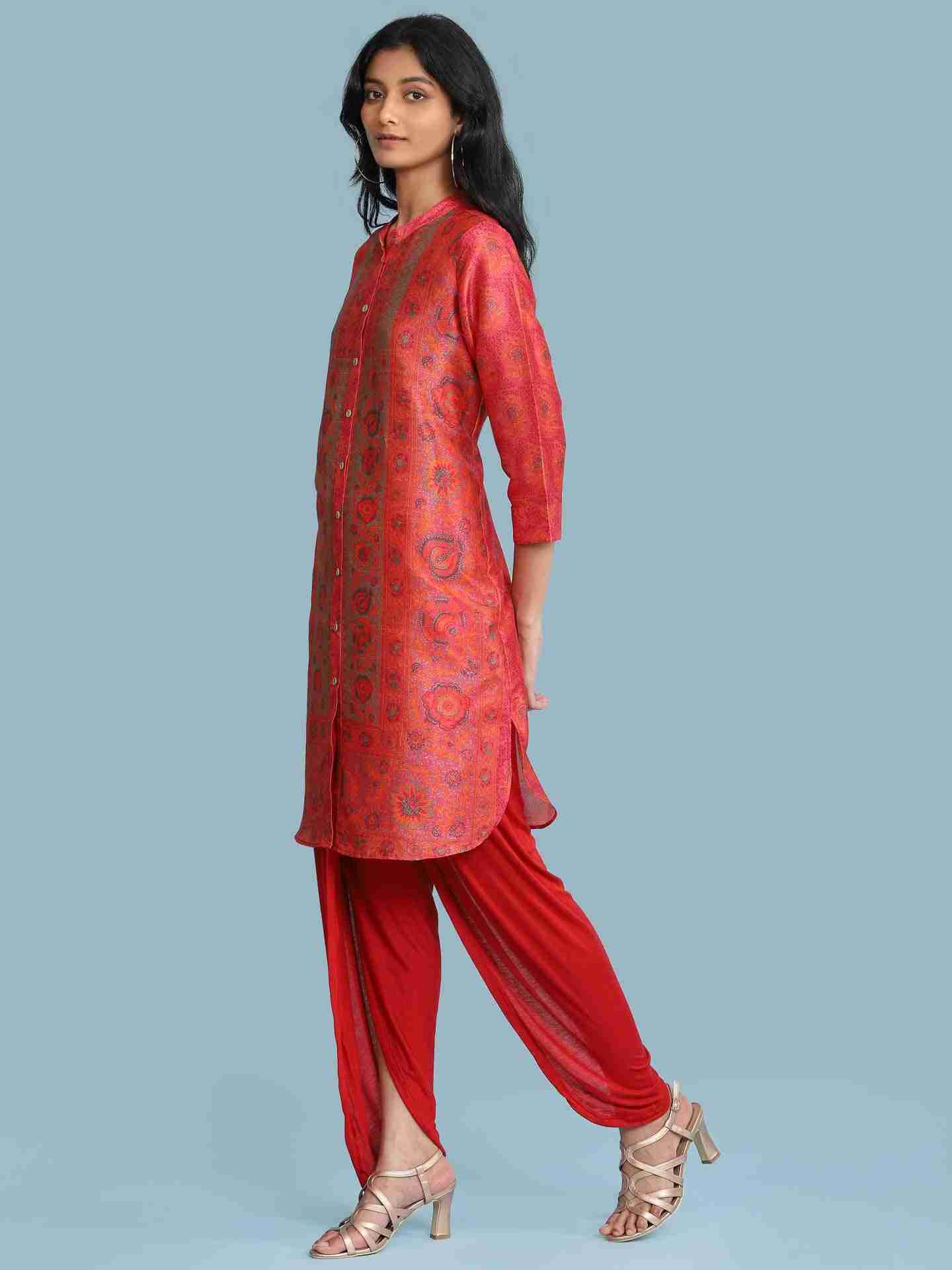 Red Geetika Kurta