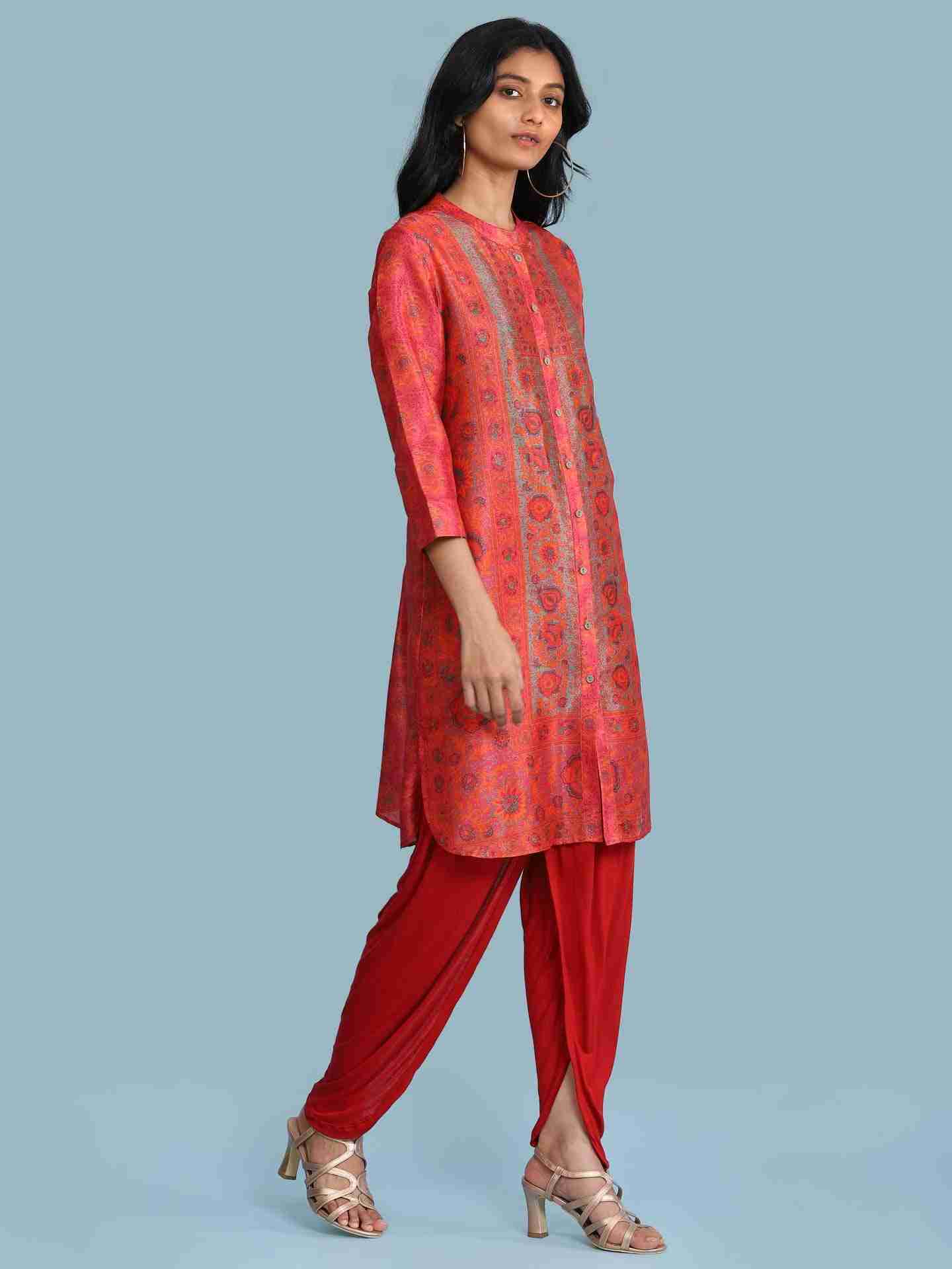 Red Geetika Kurta