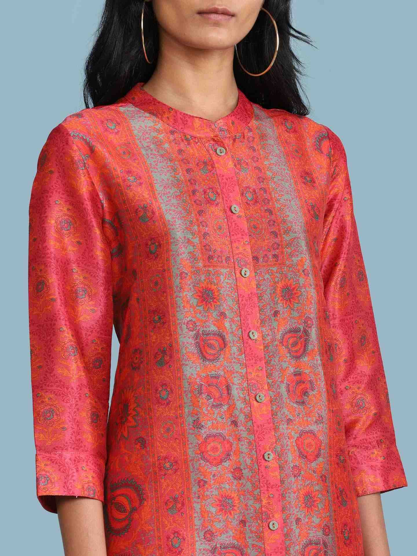 Red Geetika Kurta