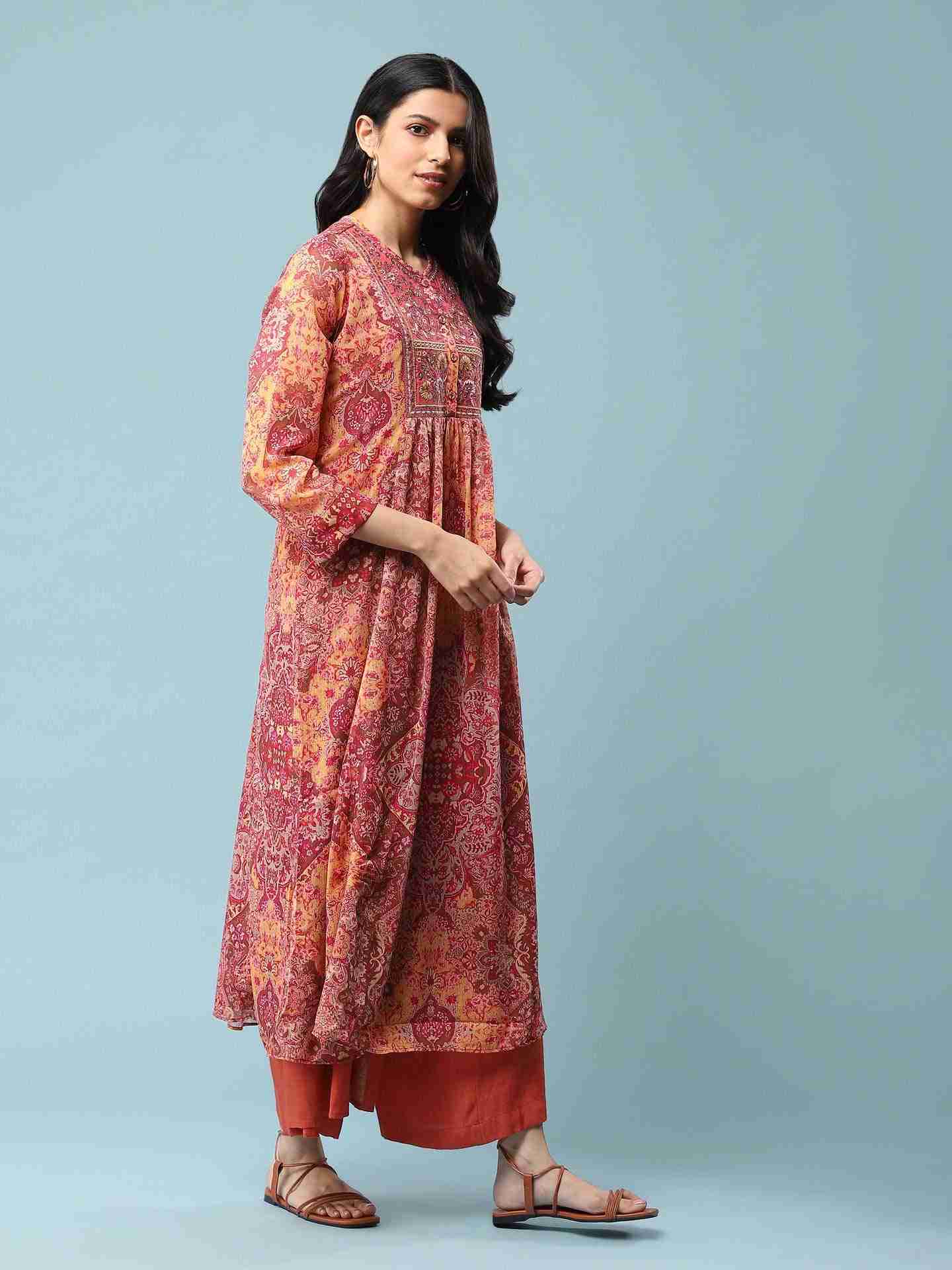 Orange Jagriti Kurta