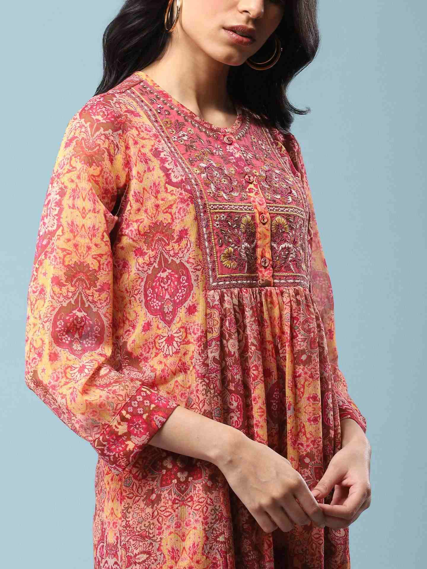 Orange Jagriti Kurta