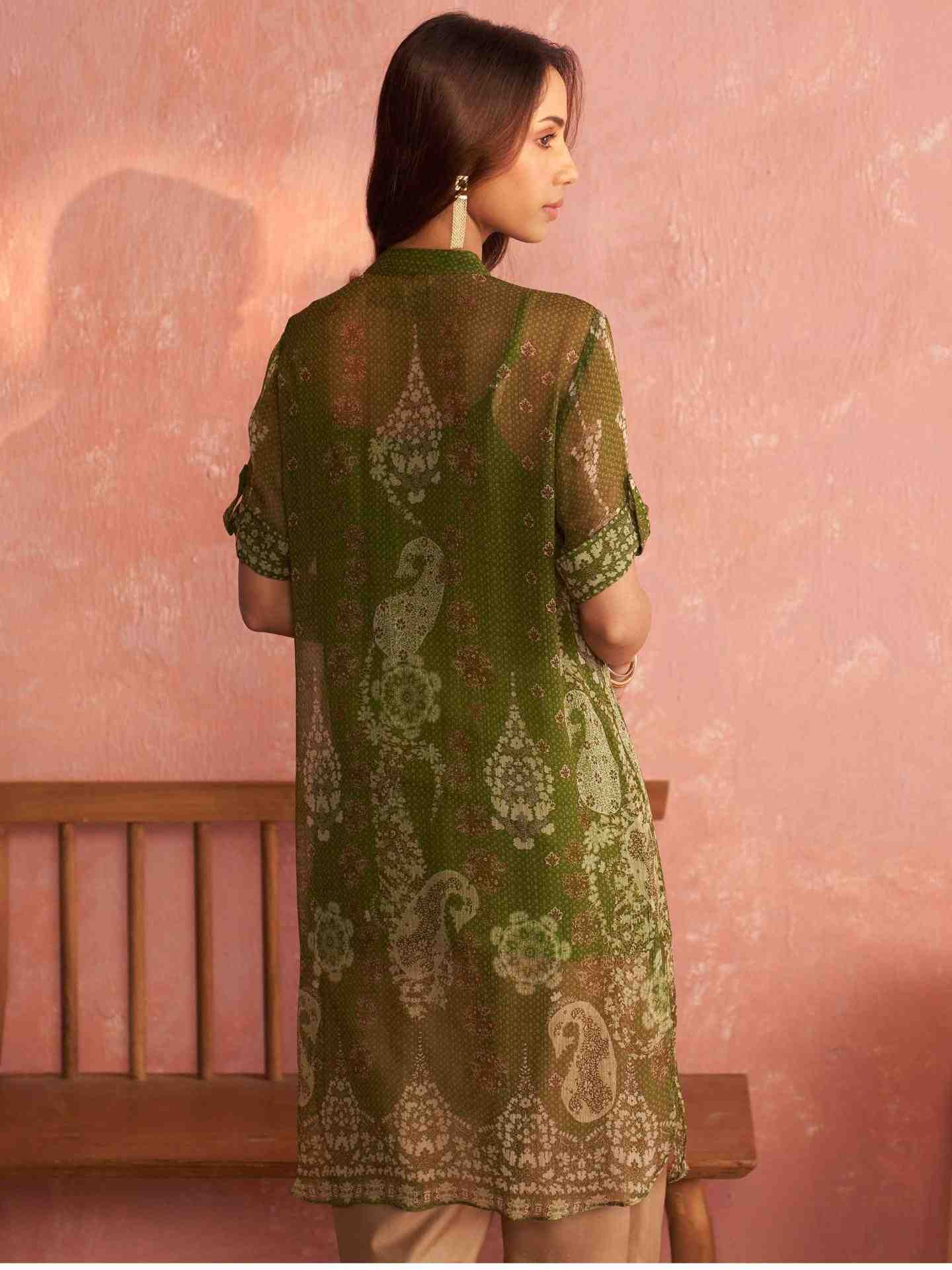 Olive Zaira Kurta