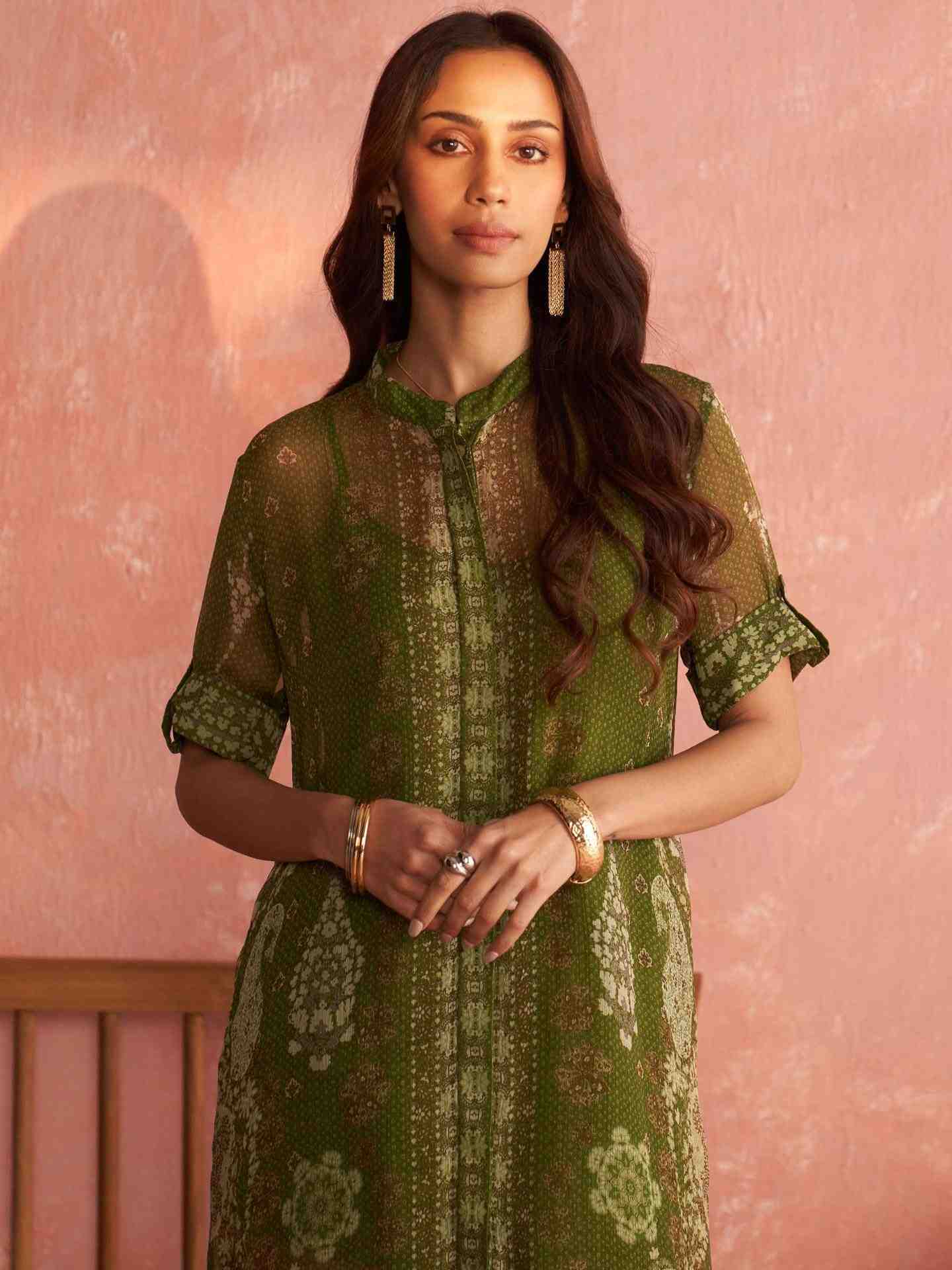 Olive Zaira Kurta