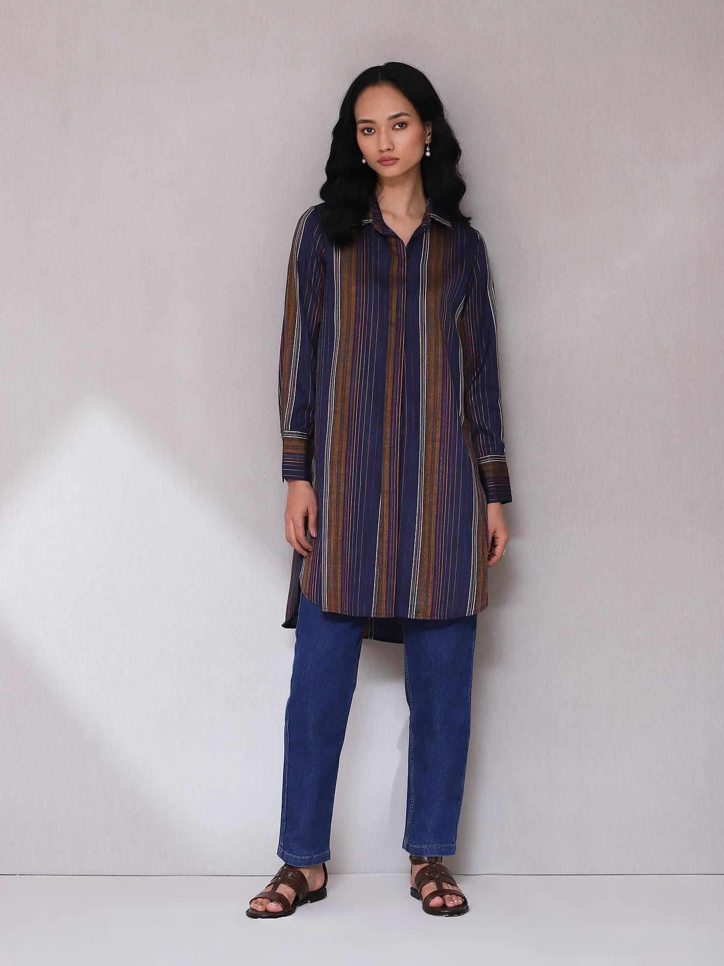 Dark Blue Enyo Solid Kurta
