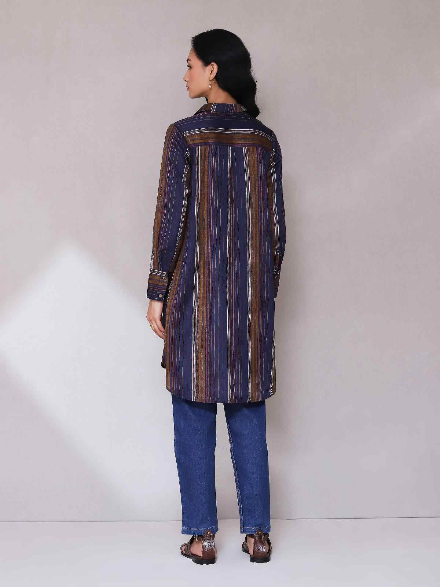 Dark Blue Enyo Solid Kurta
