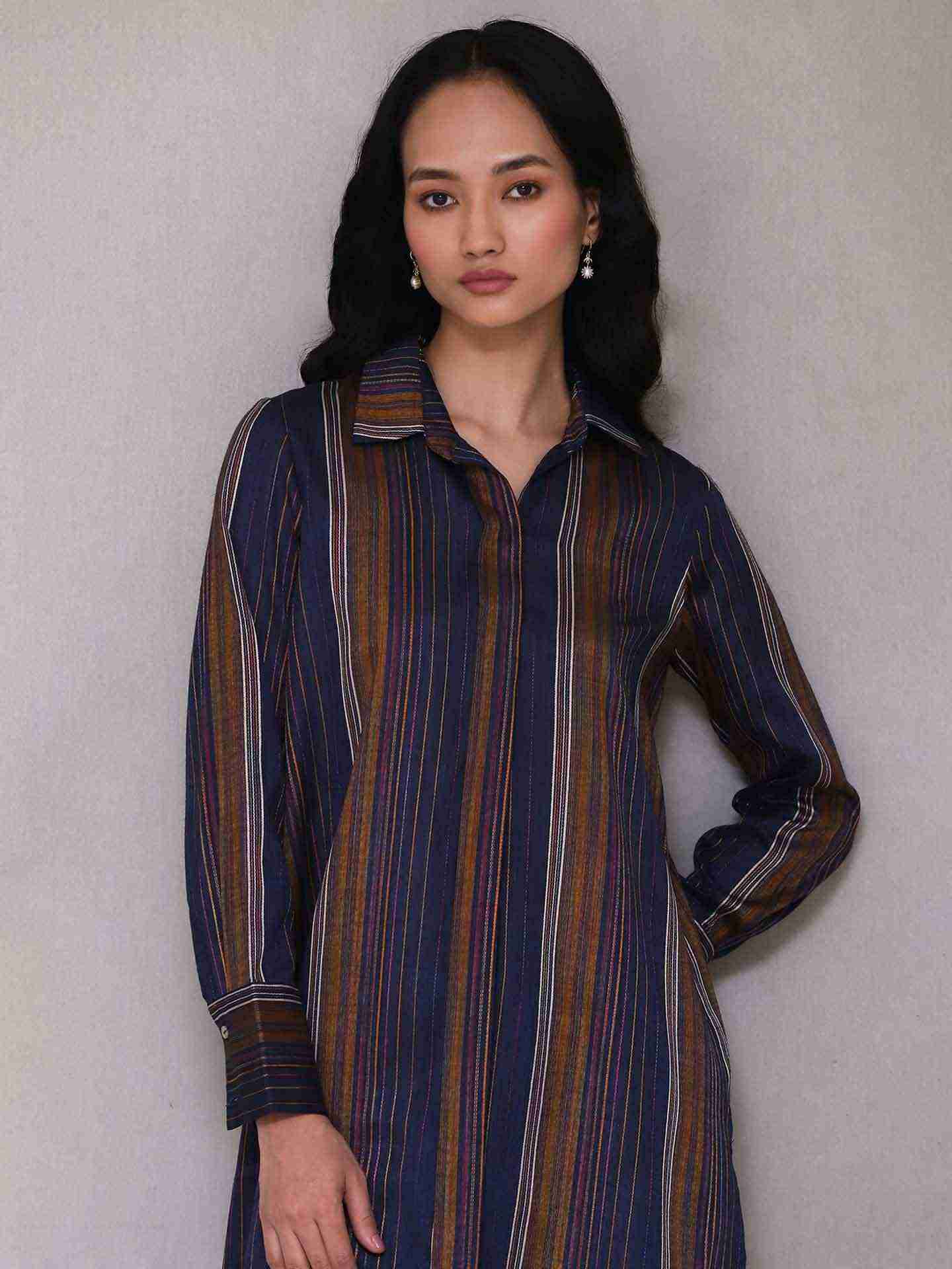 Dark Blue Enyo Solid Kurta