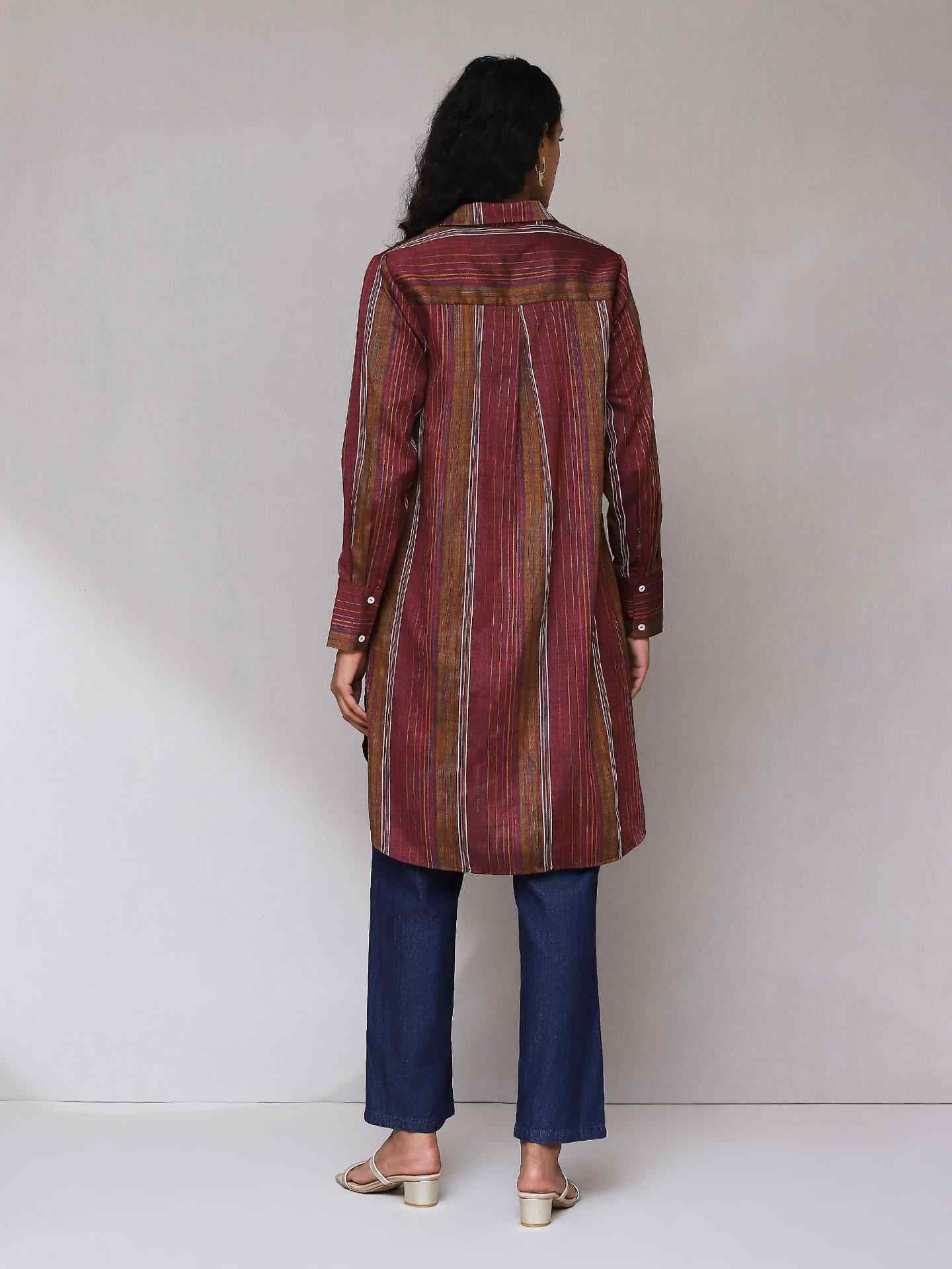 Maroon Enyo Solid Kurta