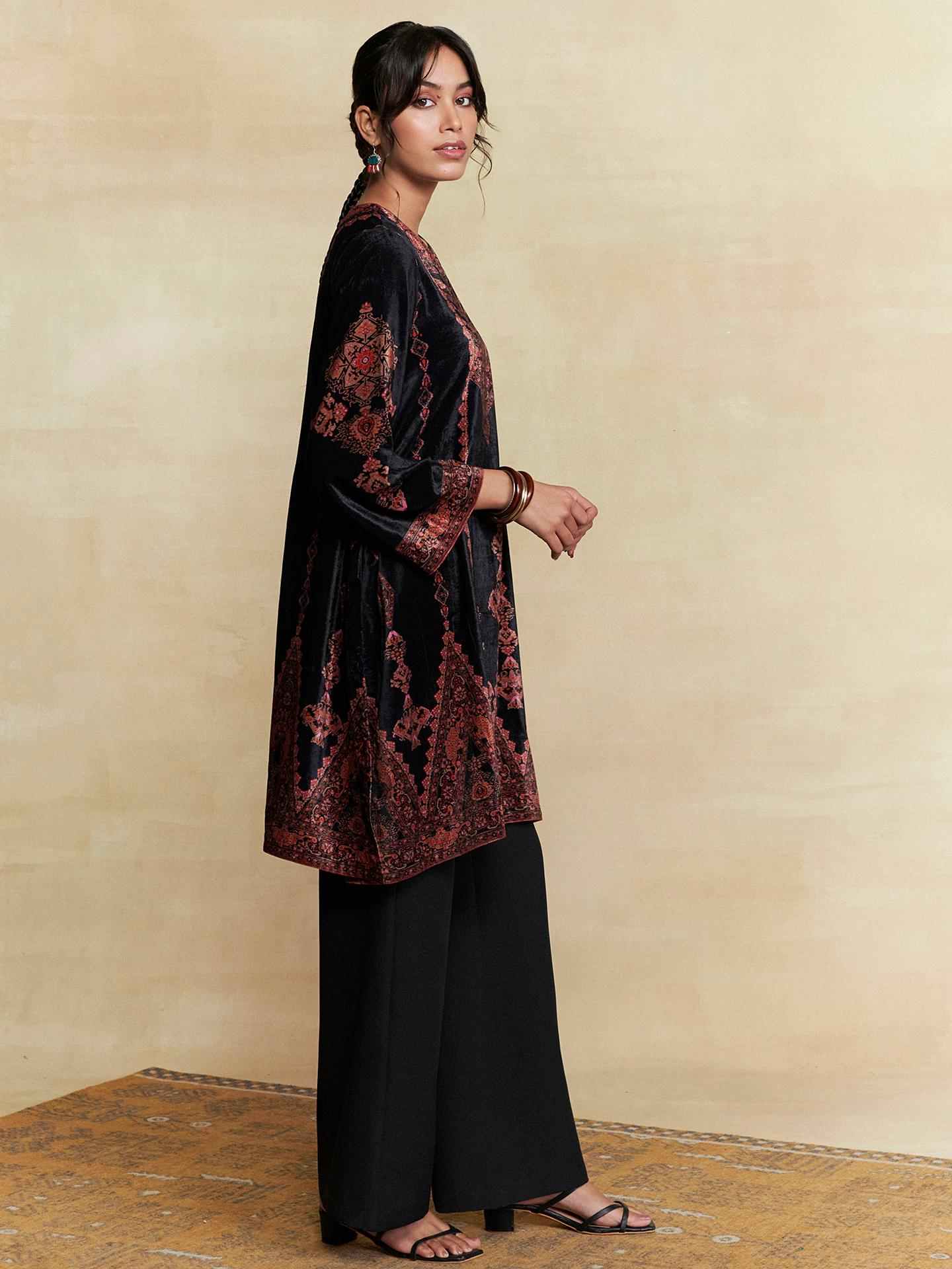 Black Caspian Carpet Kurta