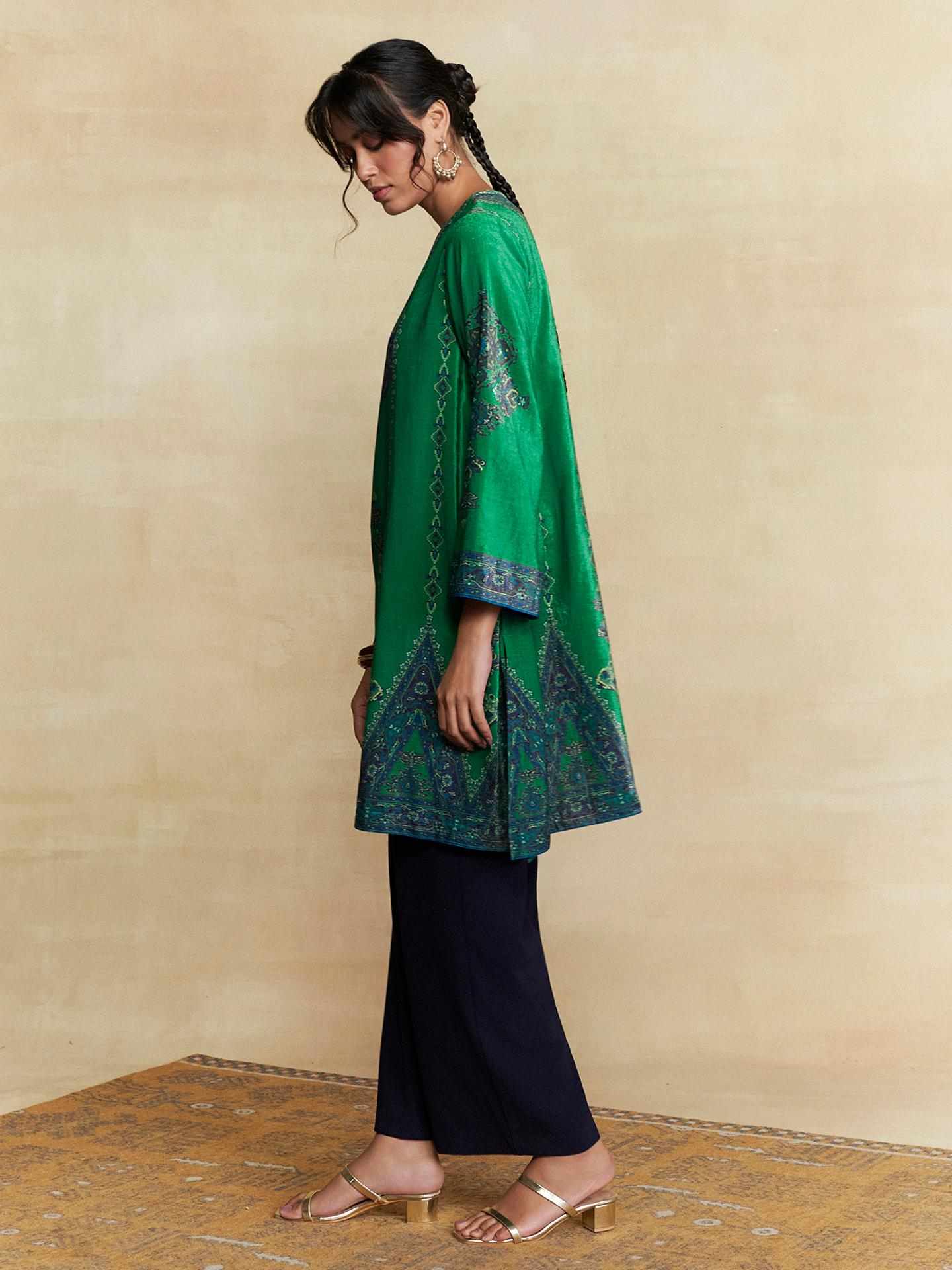 Emerald Green Caspian Carpet Kurta