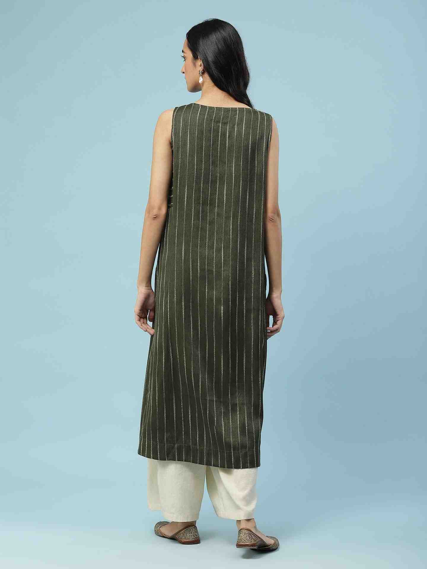 Green Niranjana Kurta