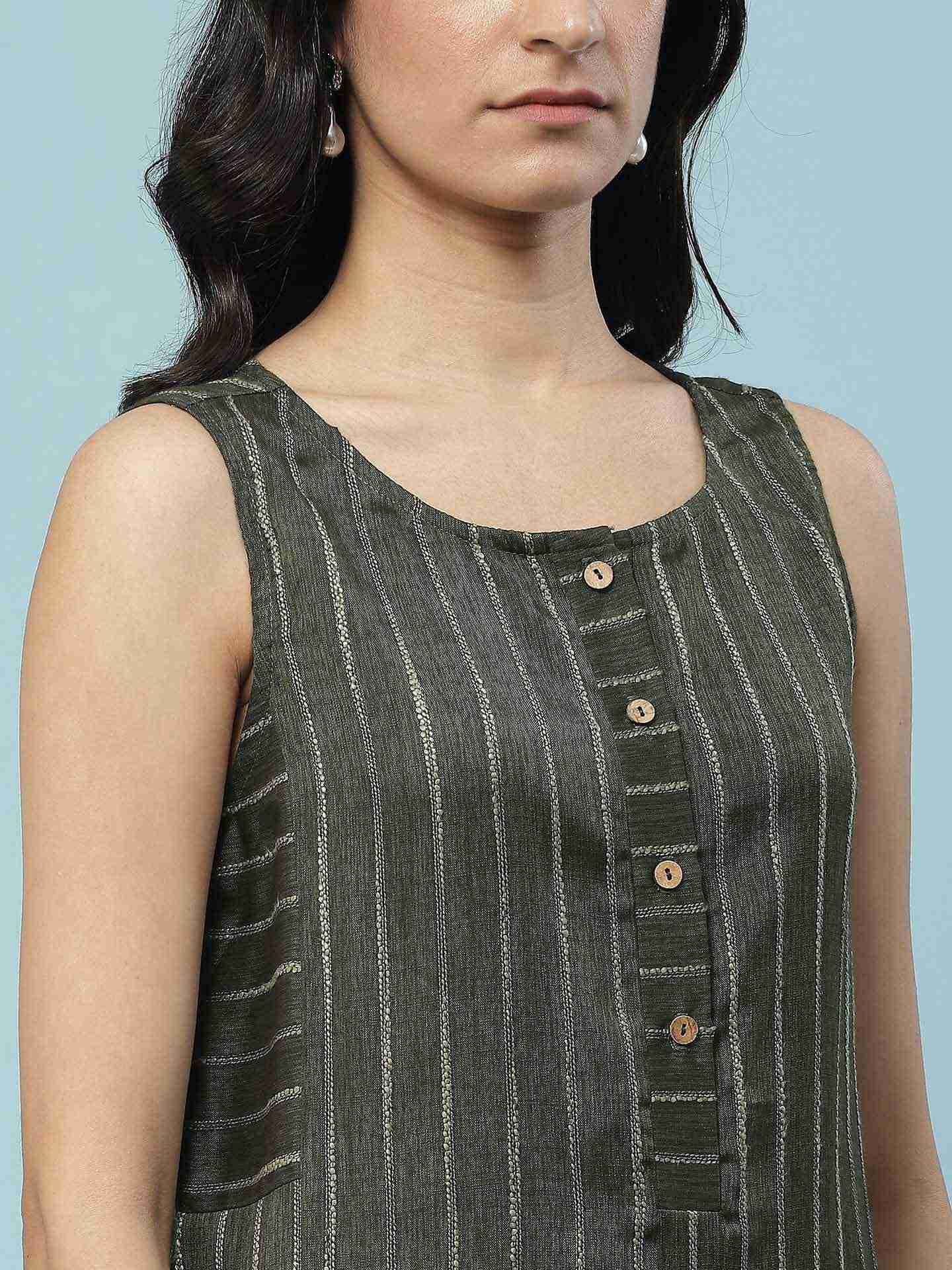 Green Niranjana Kurta