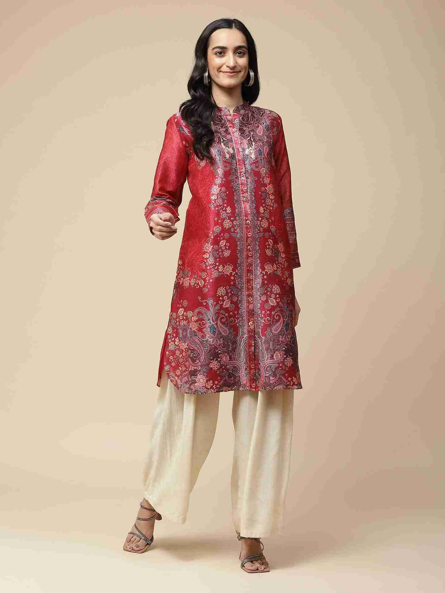 Magenta Bibhot Kurta