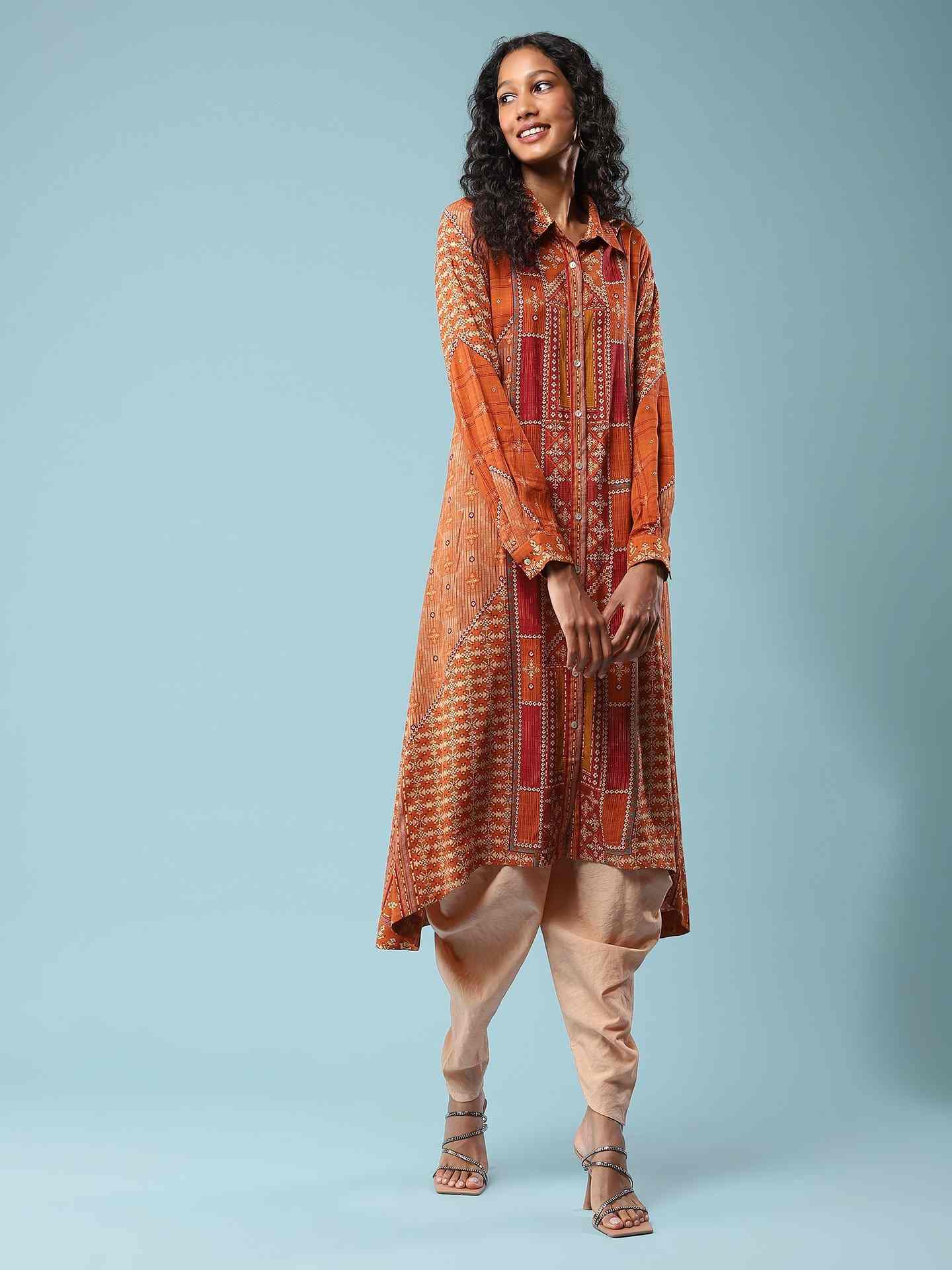 Rust Nordic Kurta