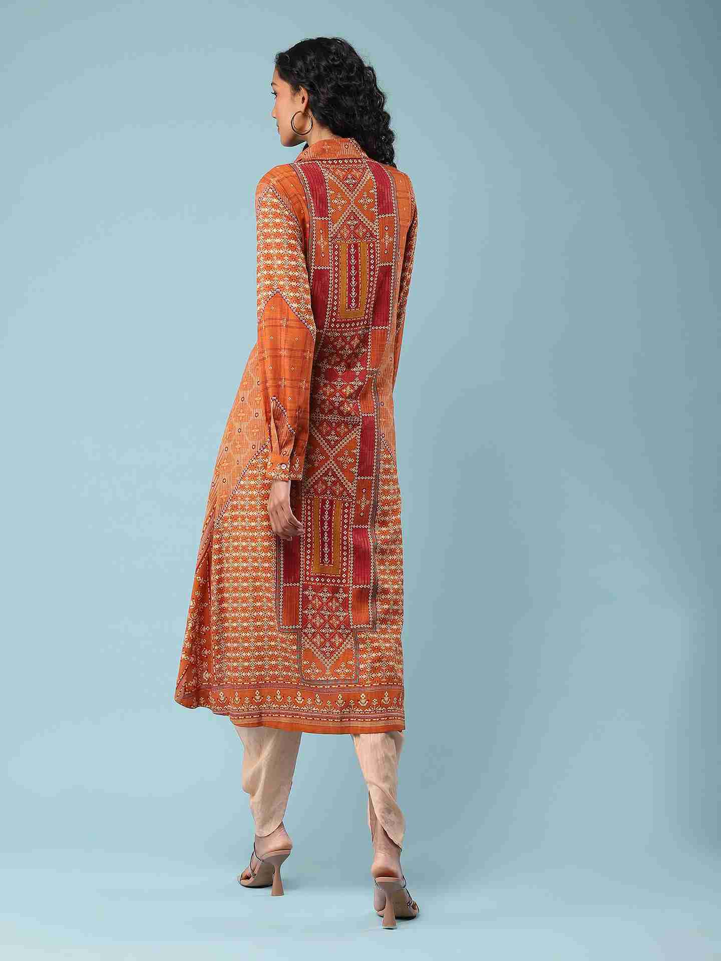 Rust Nordic Kurta