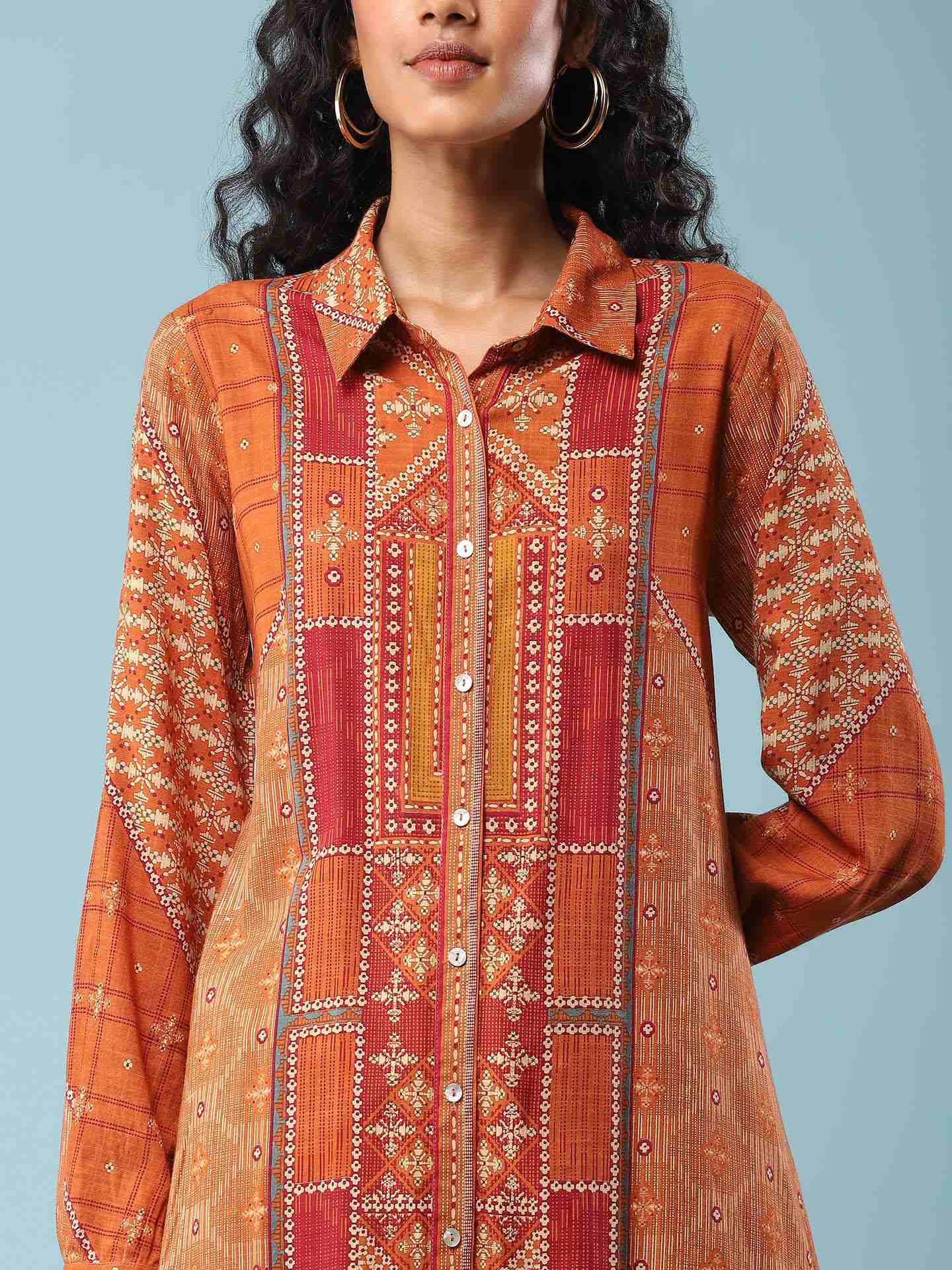 Rust Nordic Kurta