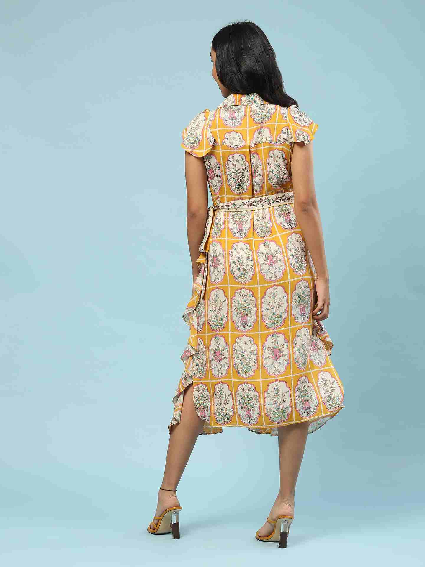 Mustard Tamasvani Shirt Dress