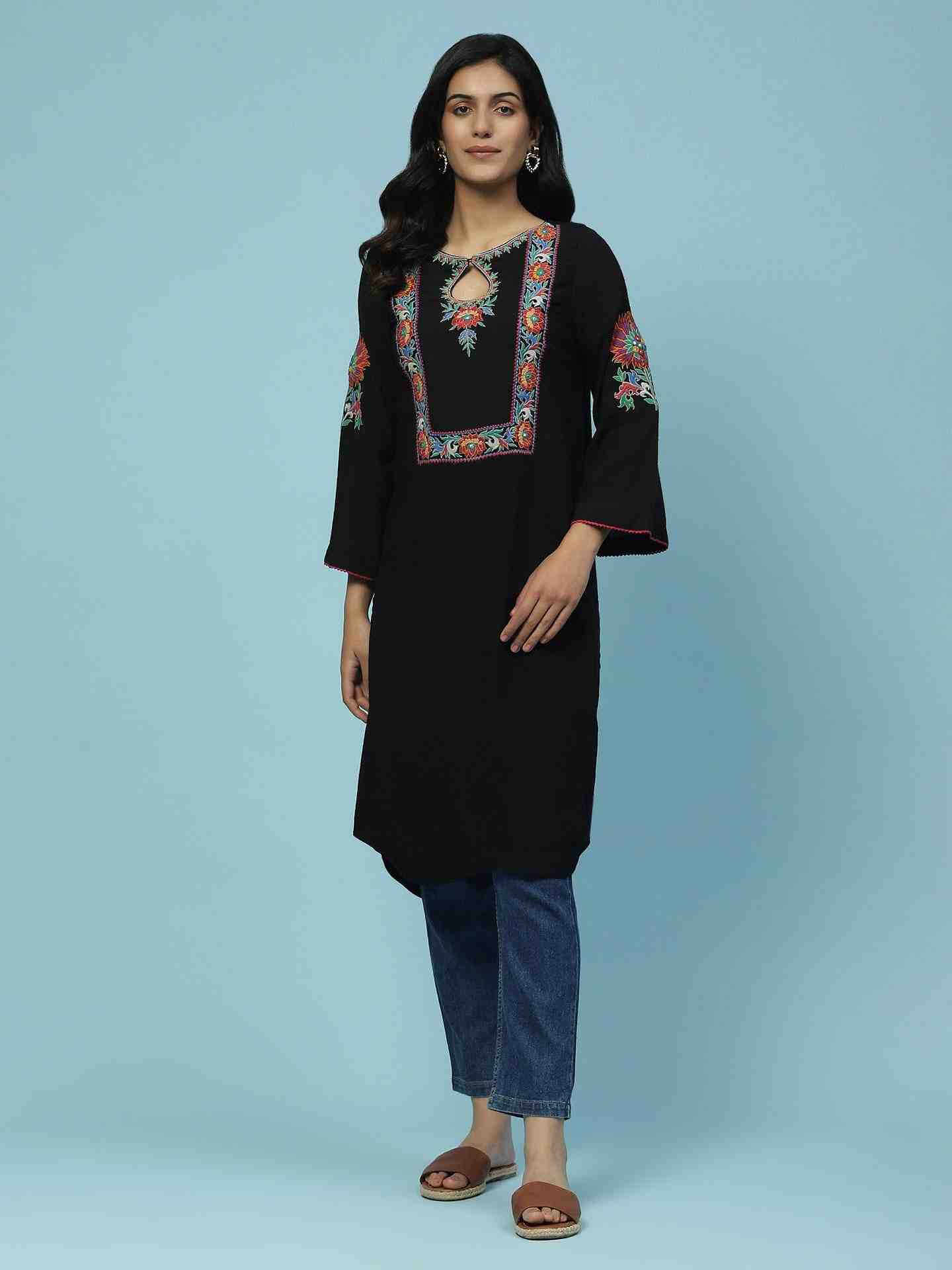 Black Barbara Kurta
