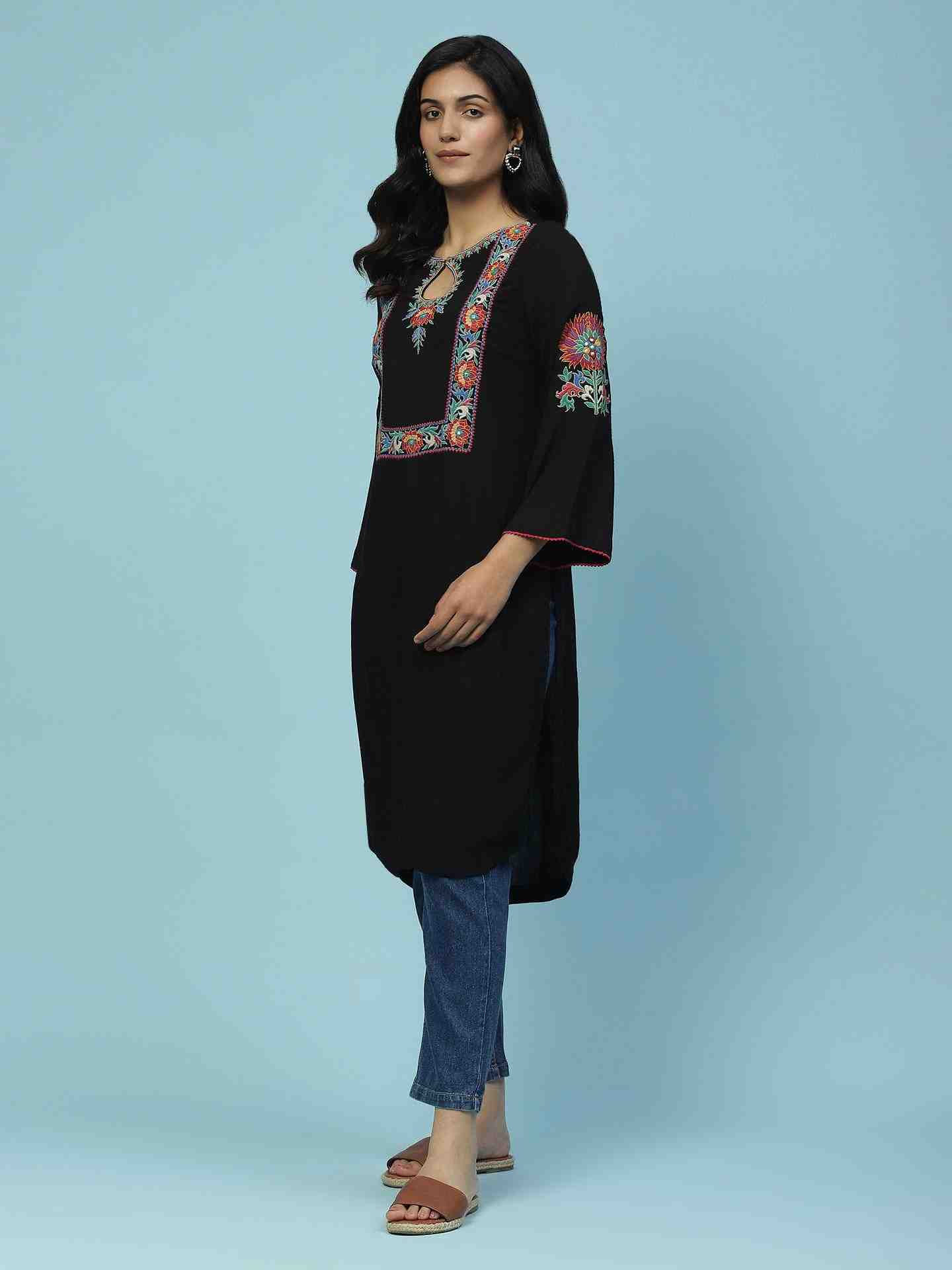 Black Barbara Kurta