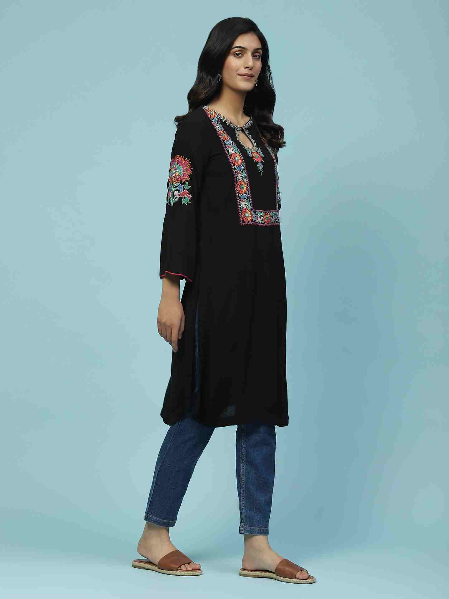 Black Barbara Kurta