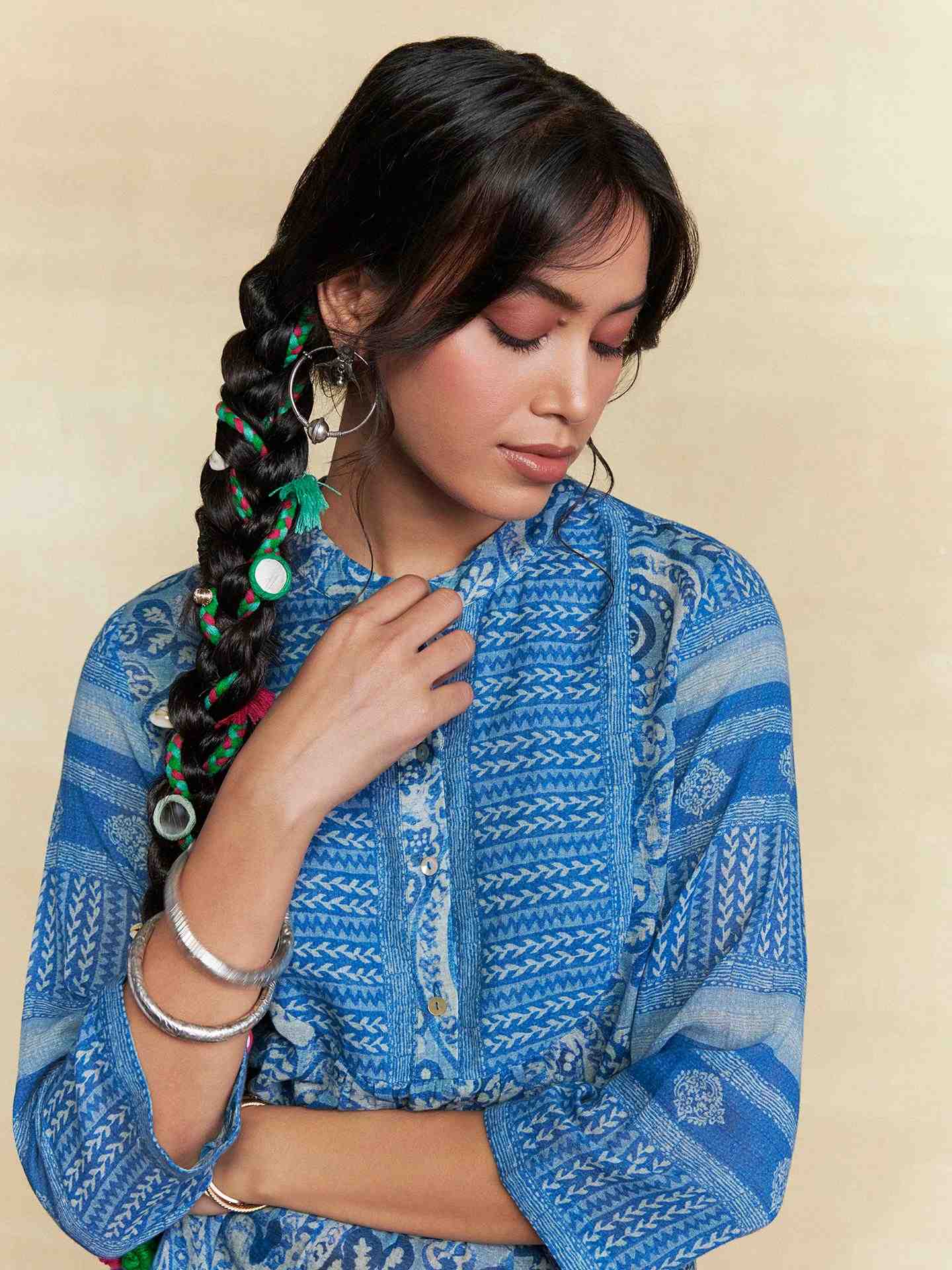 Blue Pashmina
 Kurti