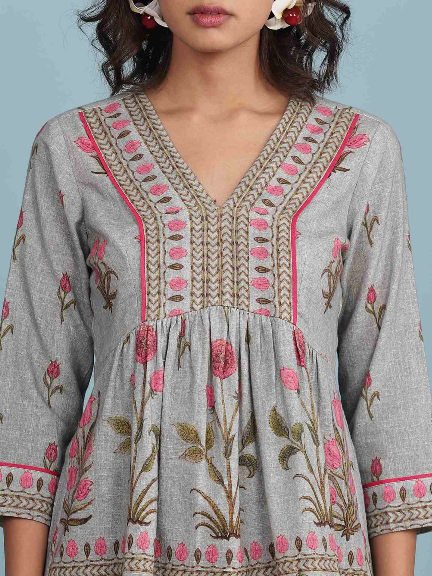 Grey Osha Kurti