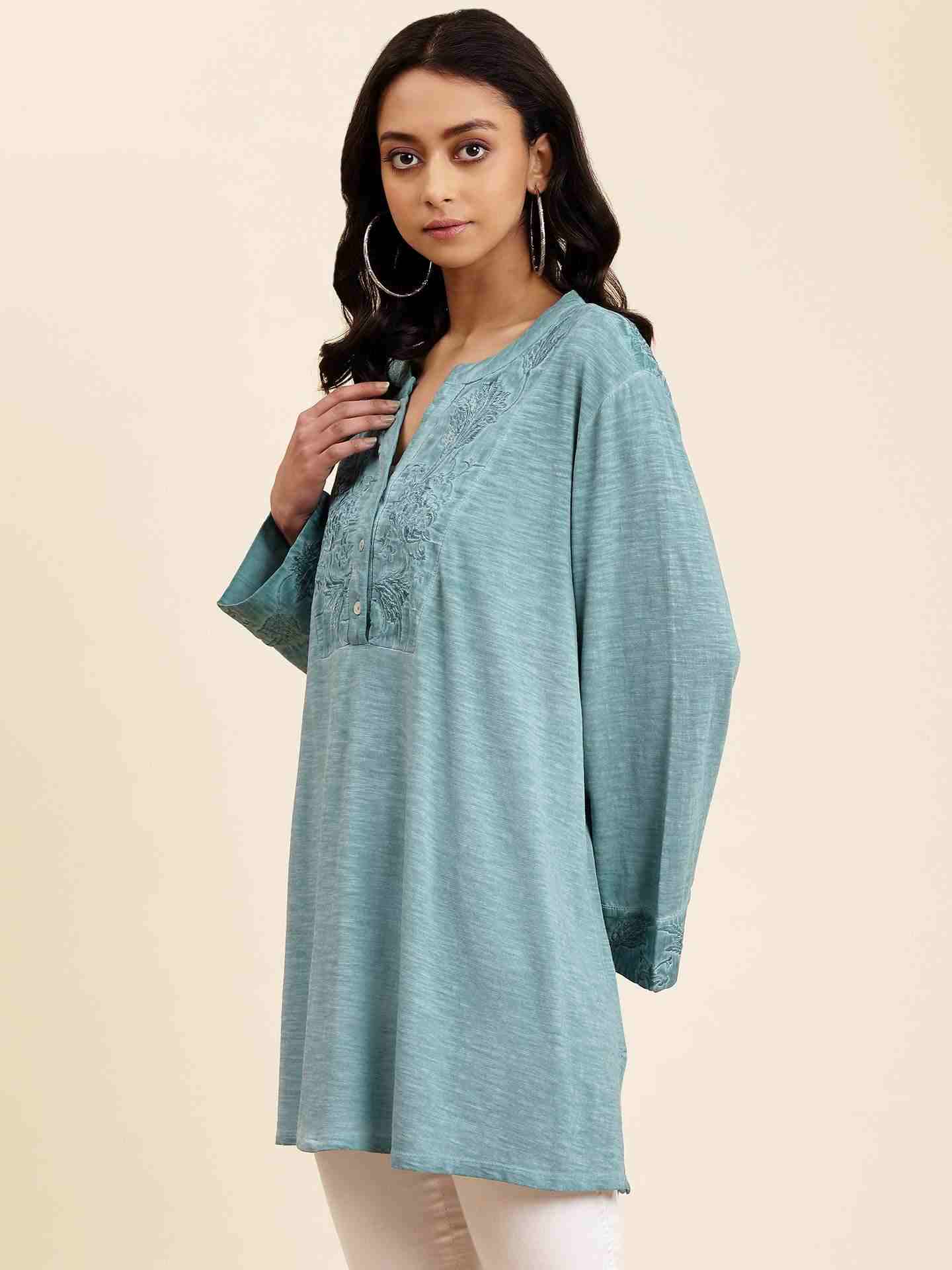 Teal Grishma Kurti