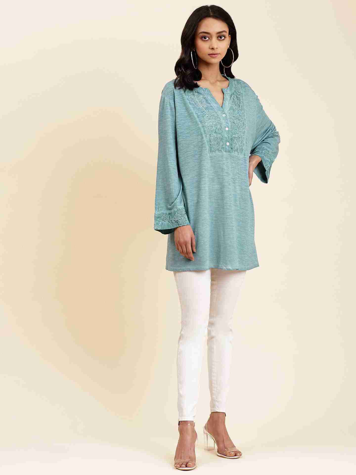 Teal Grishma Kurti