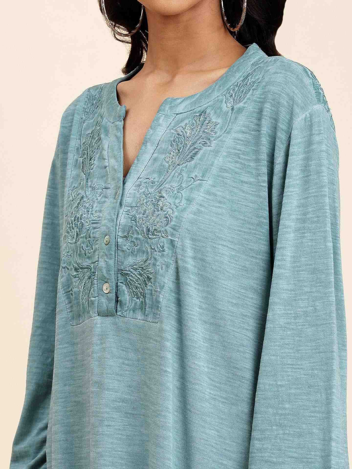 Teal Grishma Kurti