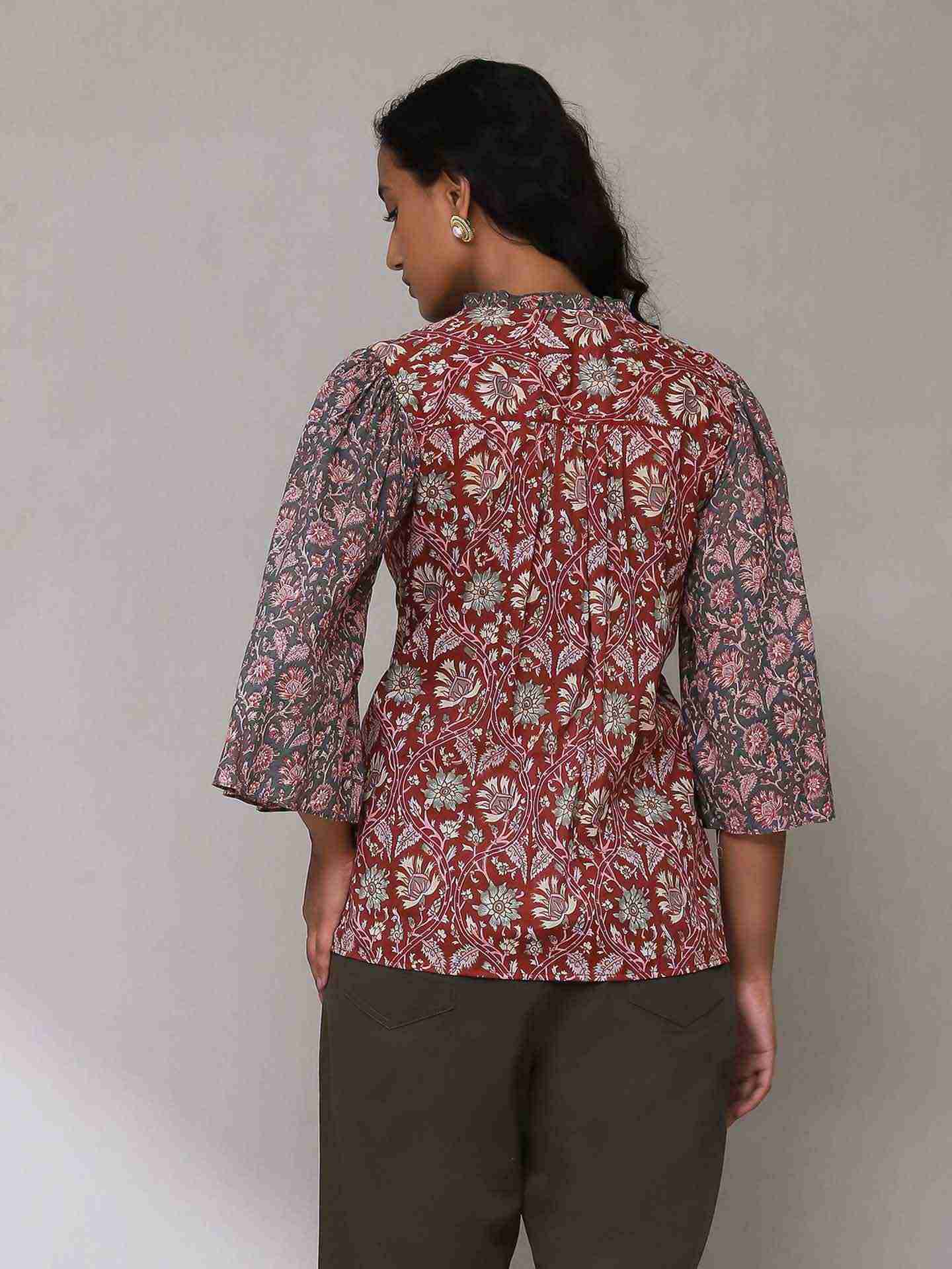 Maroon & Grey Melvin Kurti