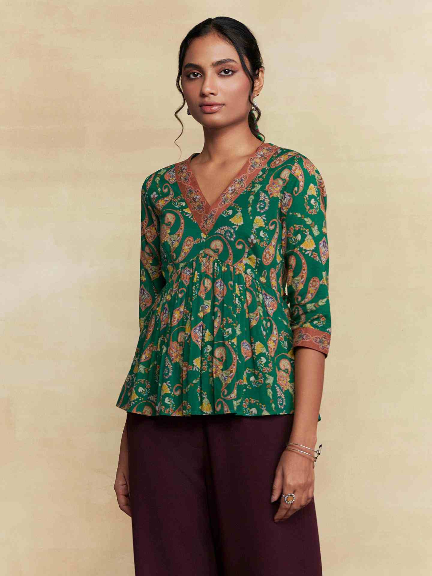 Green Dandelion Kurti
