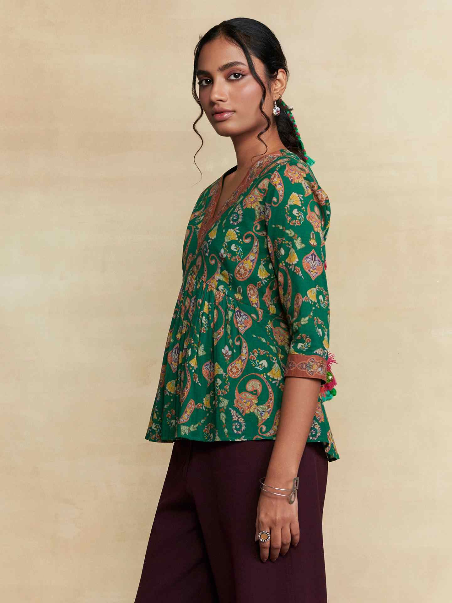 Green Dandelion Kurti