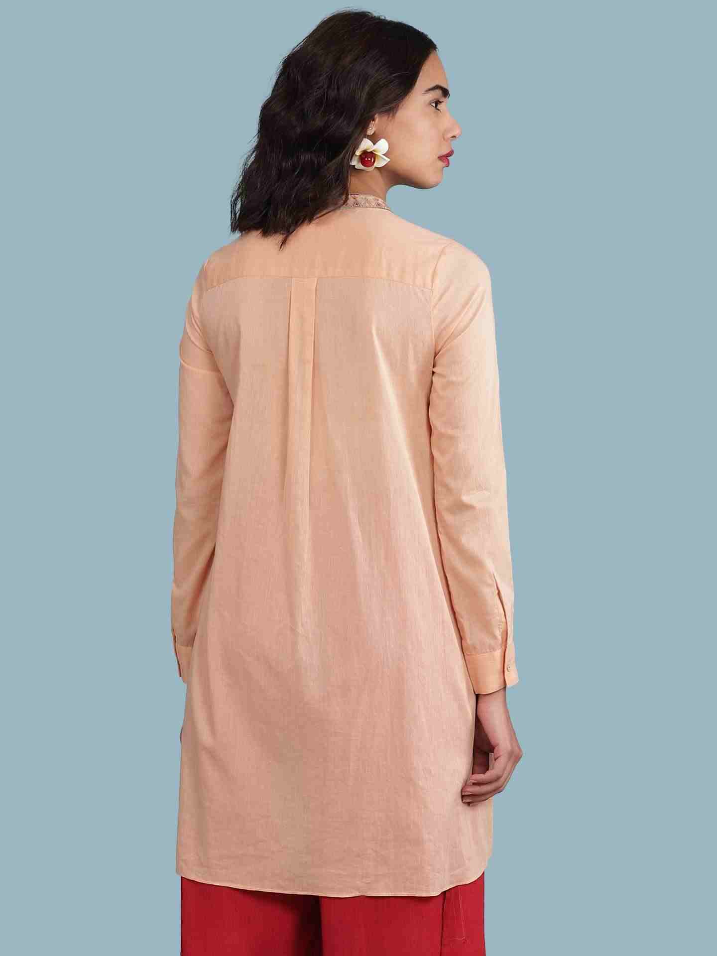 Peach Nirupa Solid Kurti